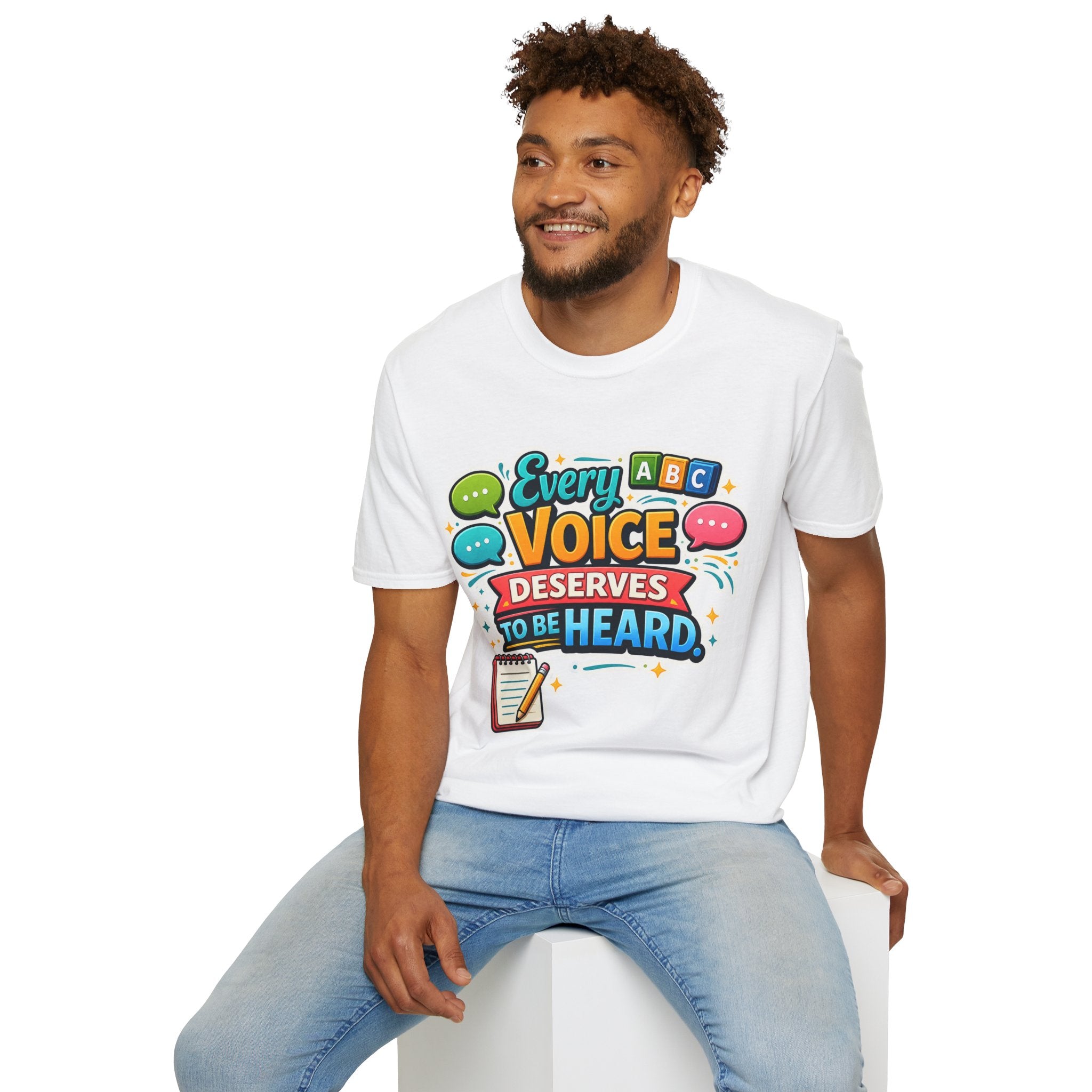 Every Voice Deserves to Be Heard T-Shirt | Speech Therapy, Educator Tee