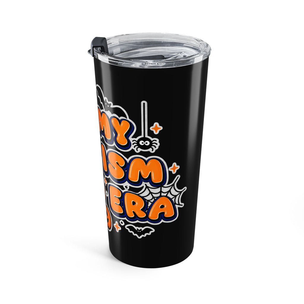 Autism Mom Halloween Tumbler | Pumpkin Bats Spooky Orange Cup