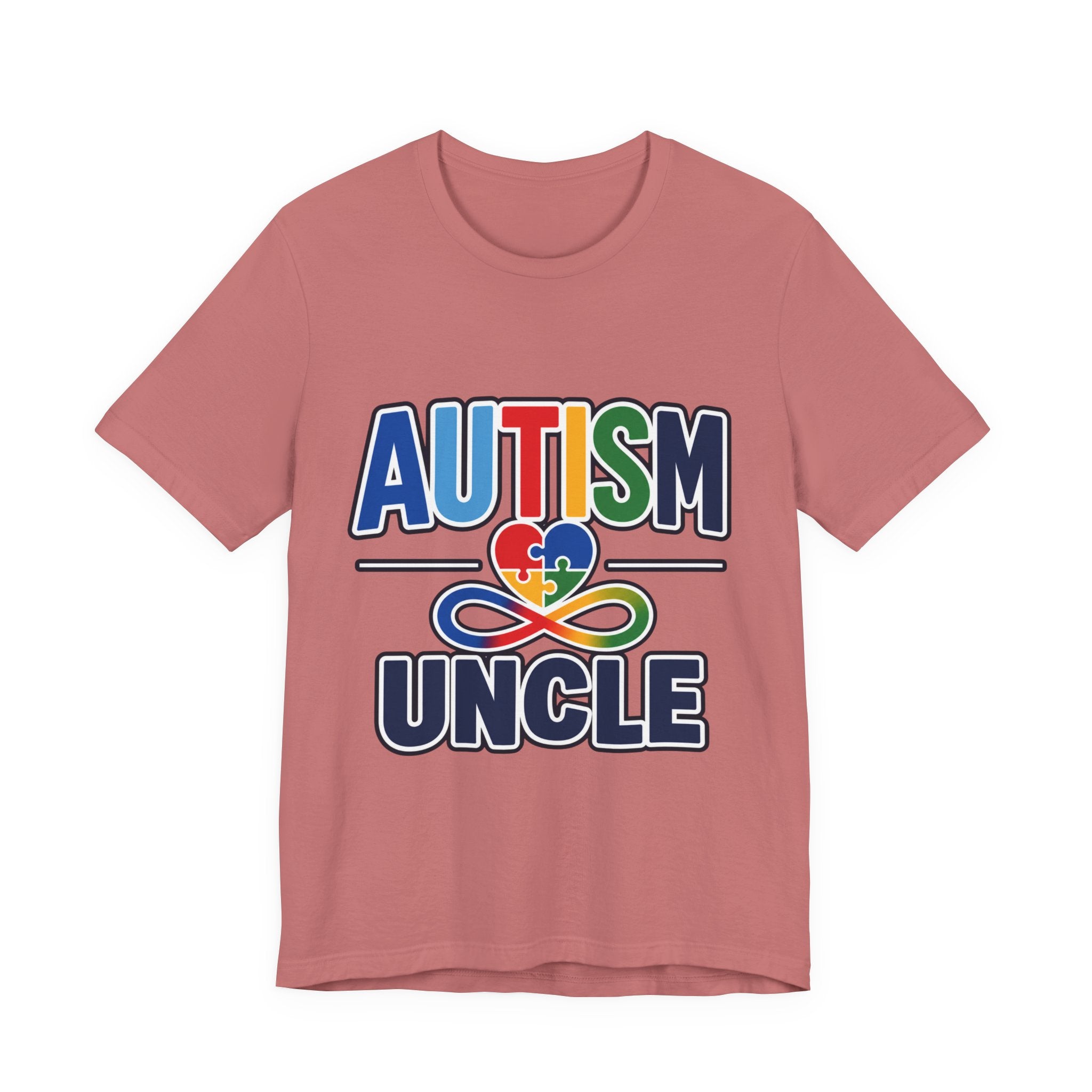 Autism Uncle Shirt | Proud Autism Uncle T-Shirt | Colorful Puzzle Ribbon Infinity Design | Autism Awareness & Acceptance Gift | Special Needs Family Apparel