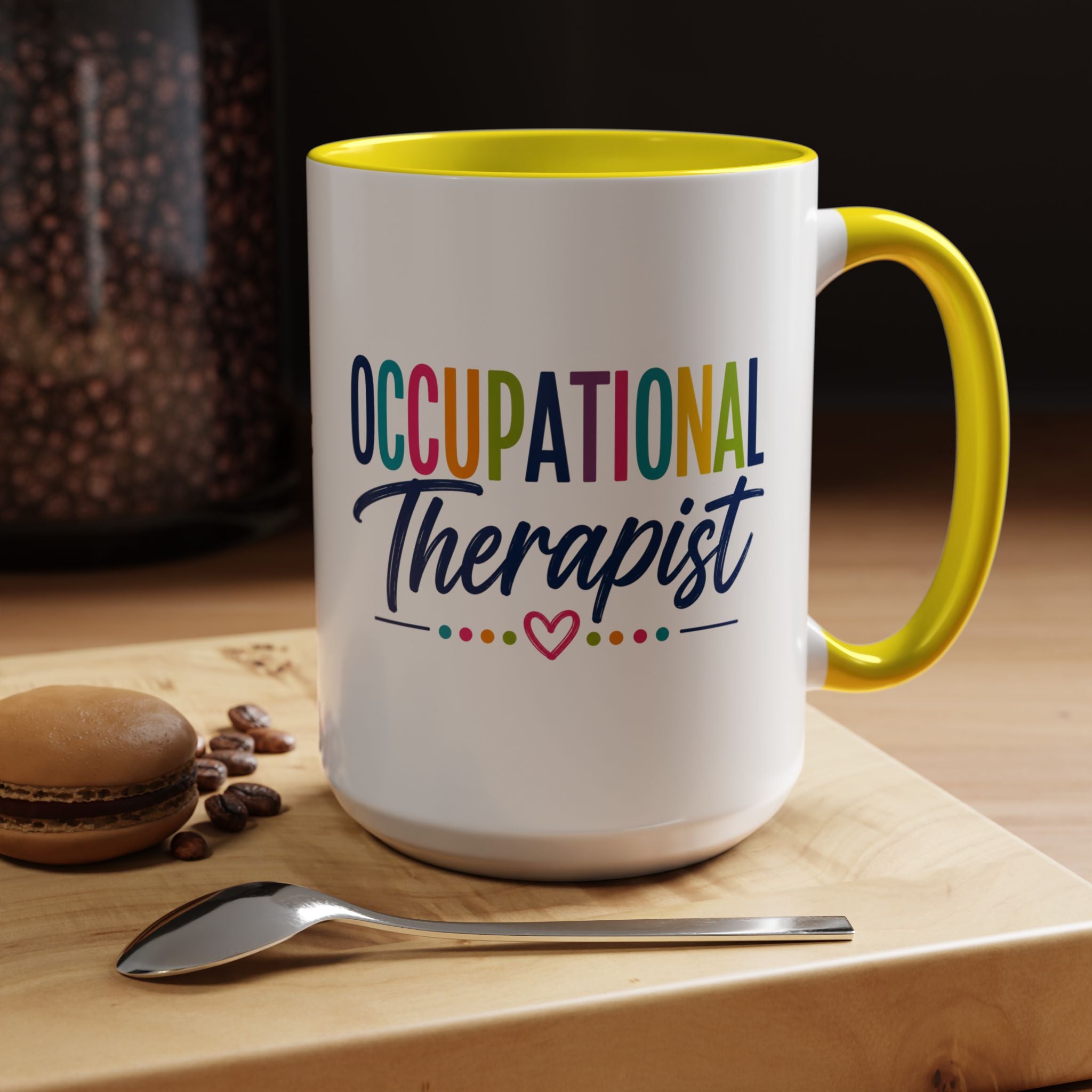 Occupational Therapist Mug | Accent Coffee Mug, Colorful Script 11oz 15oz