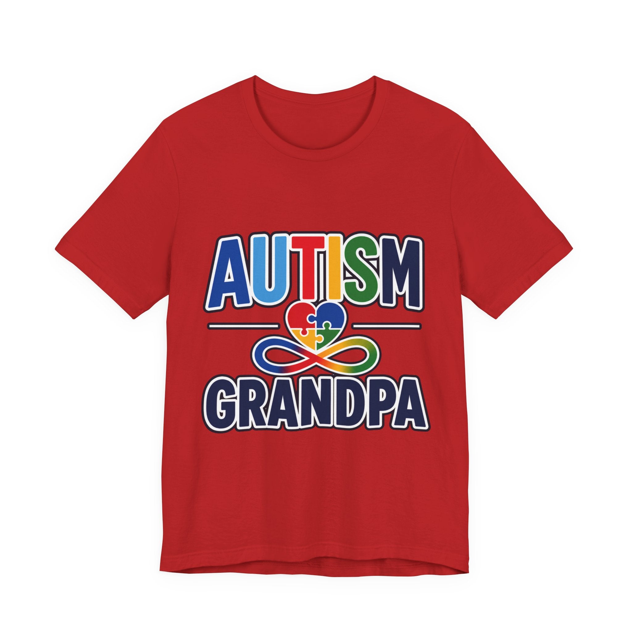 Autism Grandpa Shirt | Puzzle Heart Infinity T-Shirt | Proud Autism Grandpa Tee | Autism Awareness & Acceptance Gift for Grandpa