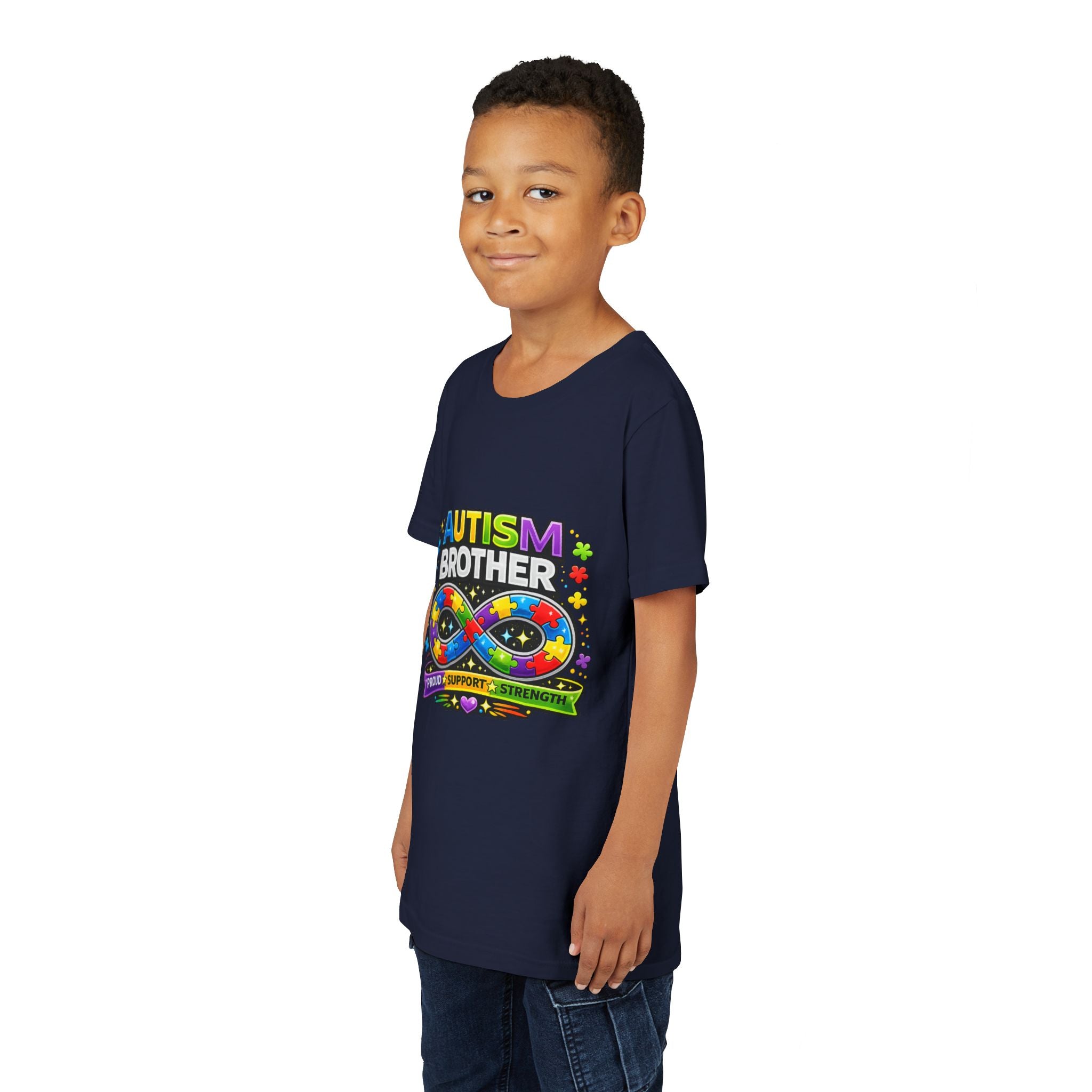 Autism Brother Shirt | Autism Sibling Tee | Infinity Puzzle Shirt | Proud Support Strength | Autism Acceptance Gift for Brother