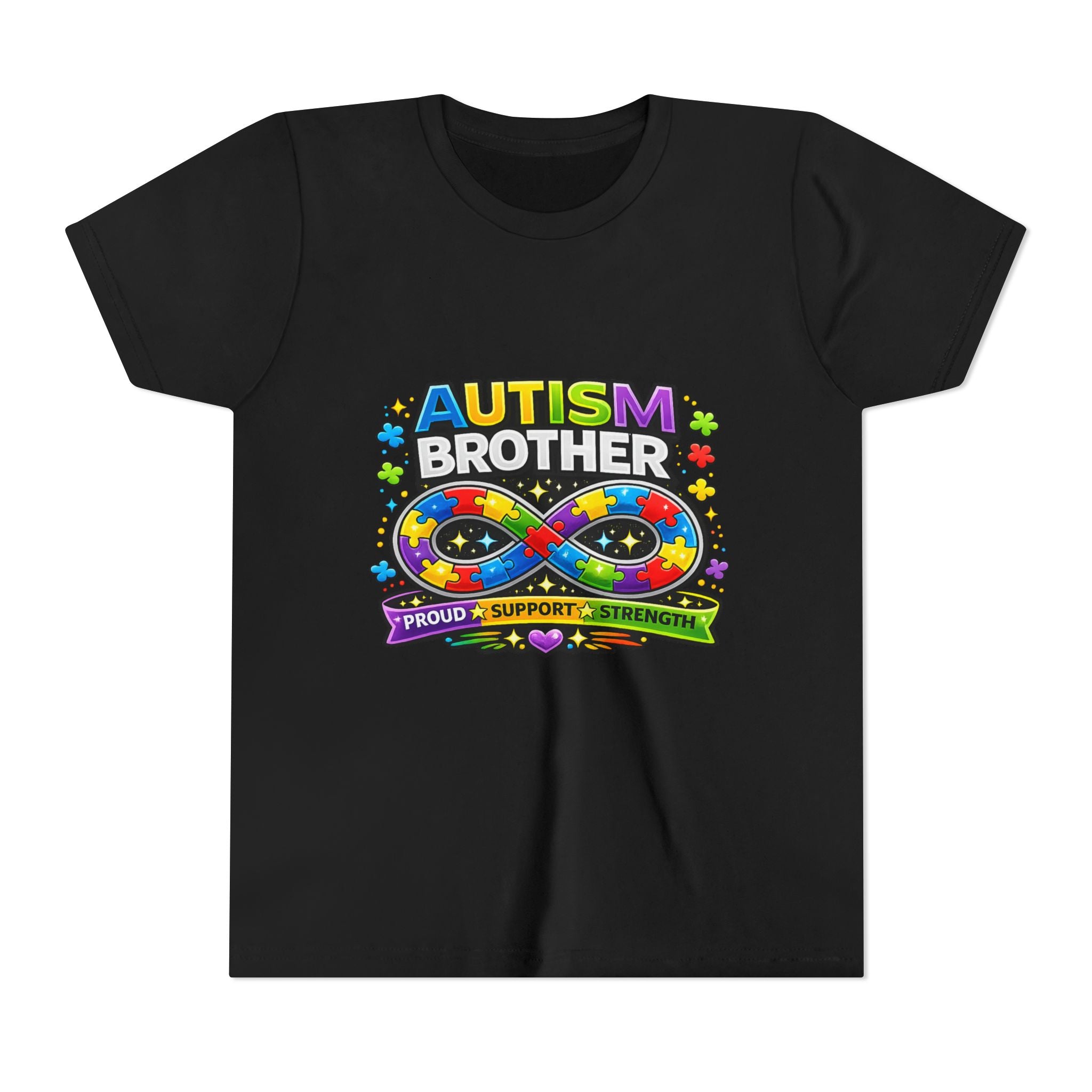 Autism Brother Shirt | Autism Sibling Tee | Infinity Puzzle Shirt | Proud Support Strength | Autism Acceptance Gift for Brother