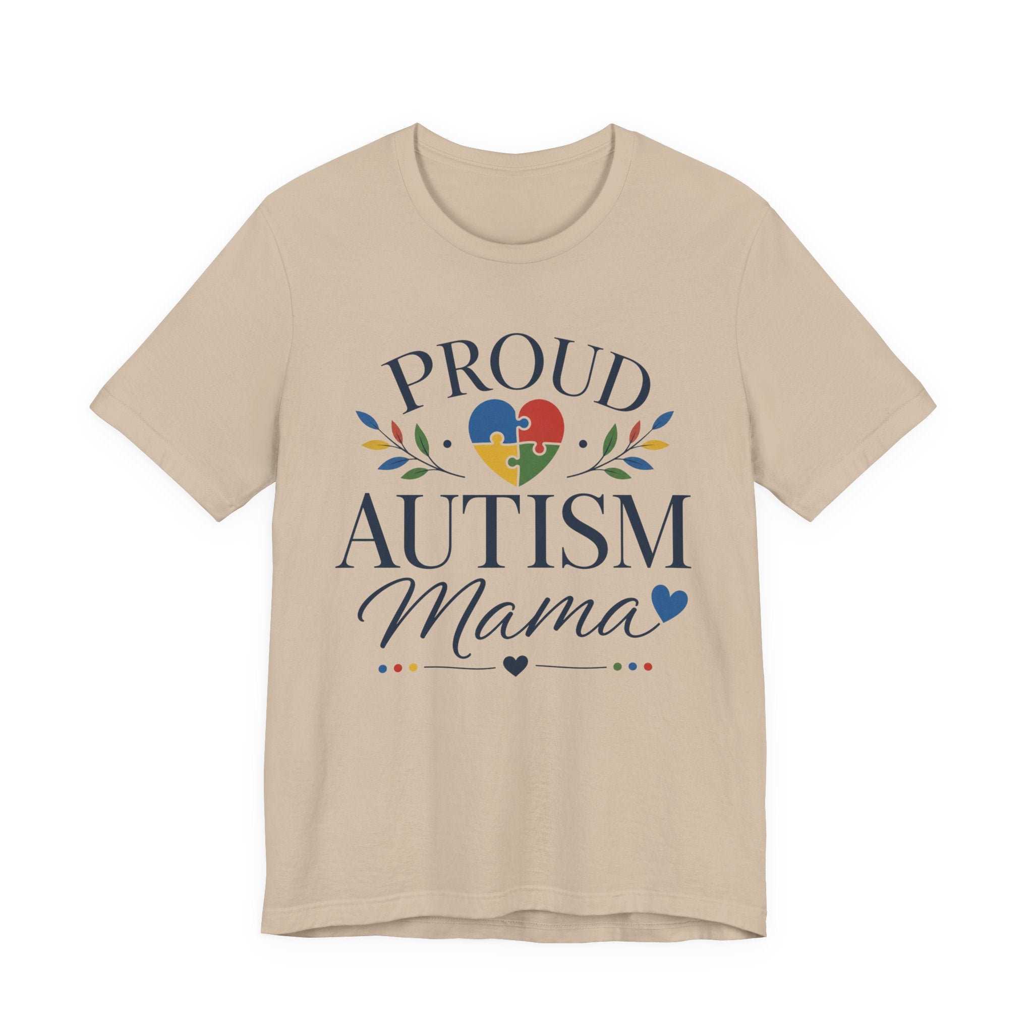 Proud Autism Mama T-Shirt | Puzzle Heart Mom Tee