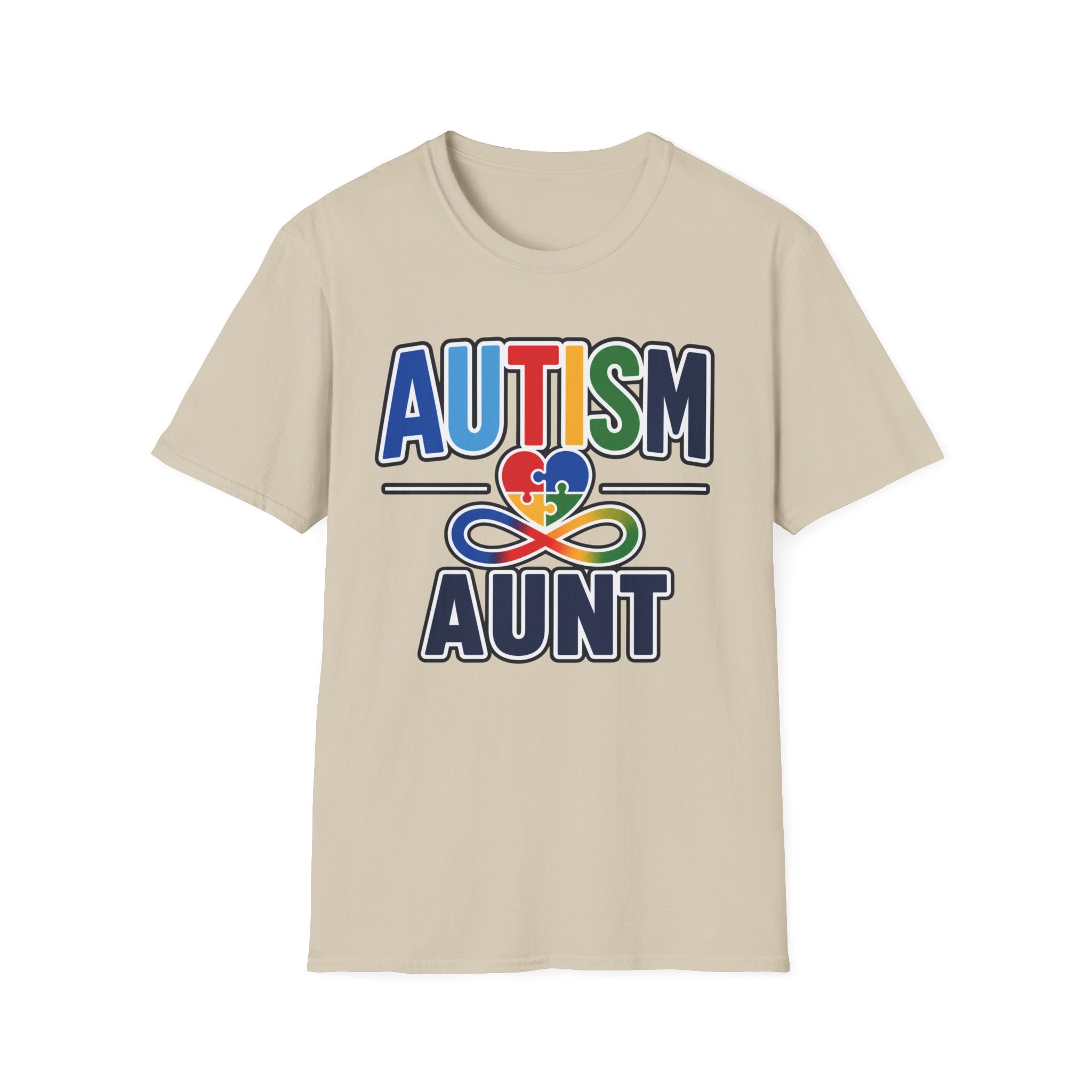 Autism Aunt T-Shirt | Puzzle Heart Infinity Logo