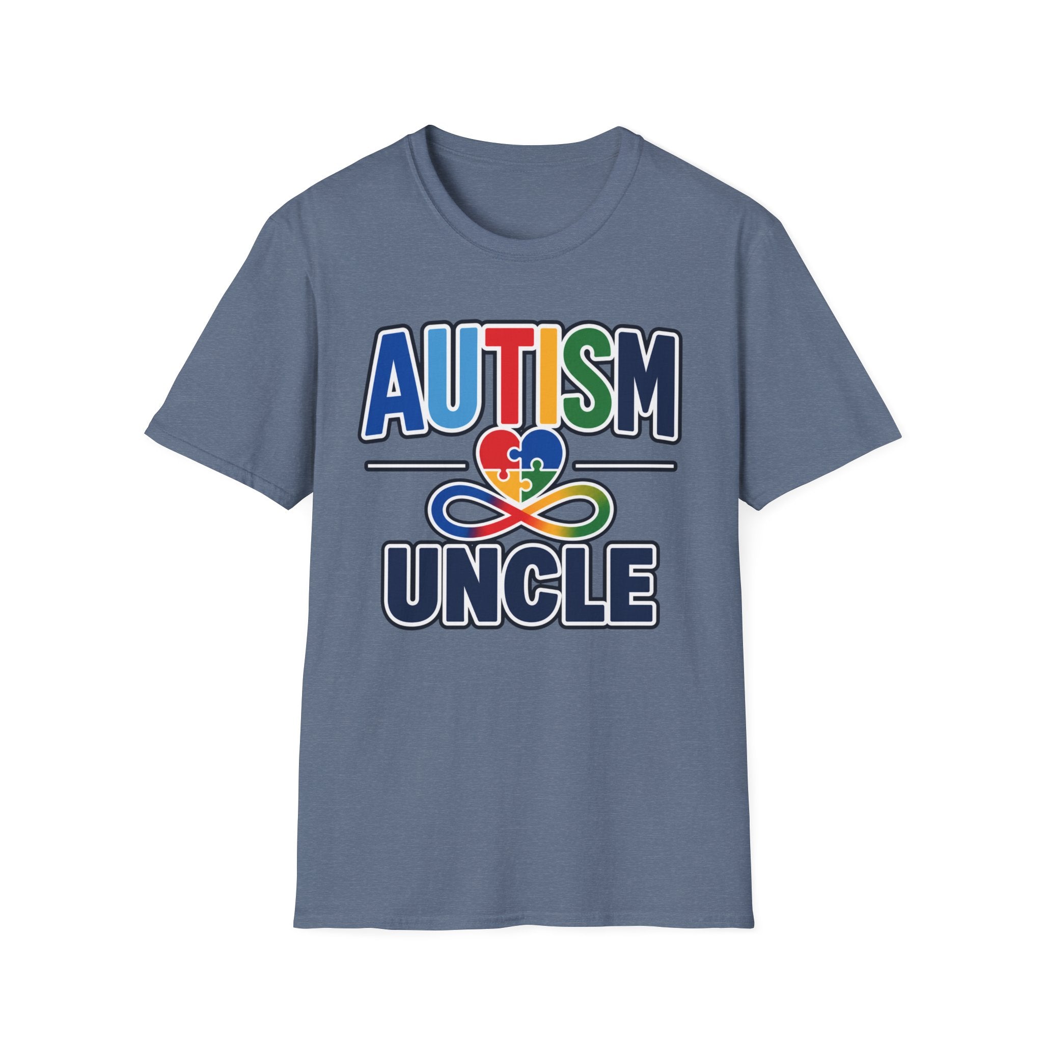 Autism Uncle Shirt, Puzzle Heart Neurodiversity Support Tee, Autism Awareness Uncle Gift, Autism Acceptance Family T-Shirt