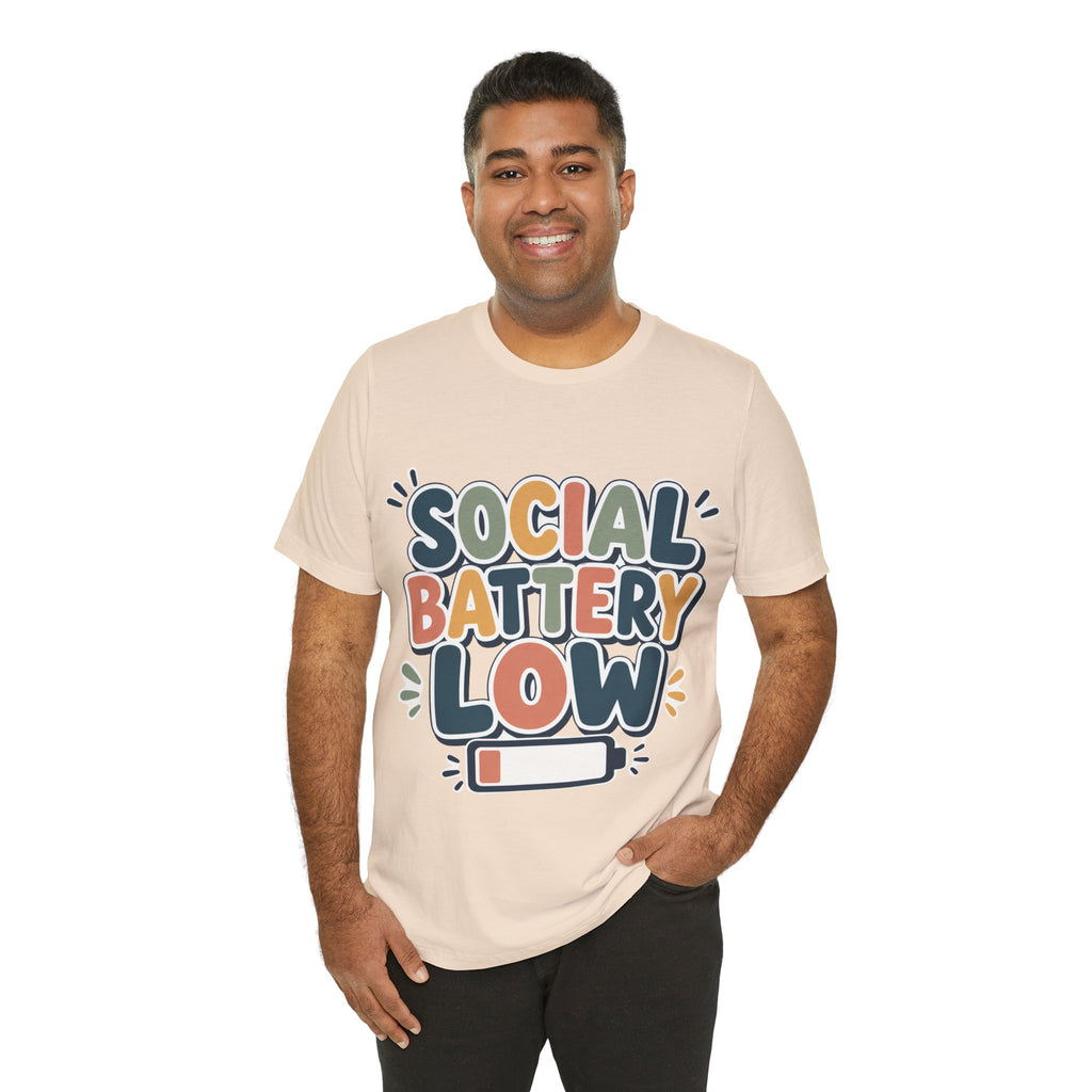 Social Battery Low T-Shirt — Funny Introvert Tee