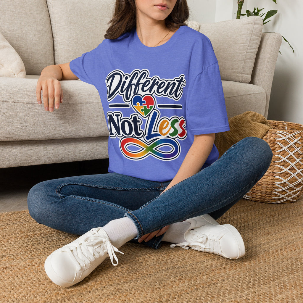 Different Not Less T-Shirt | Autism Awareness Puzzle Heart & Infinity Shirt