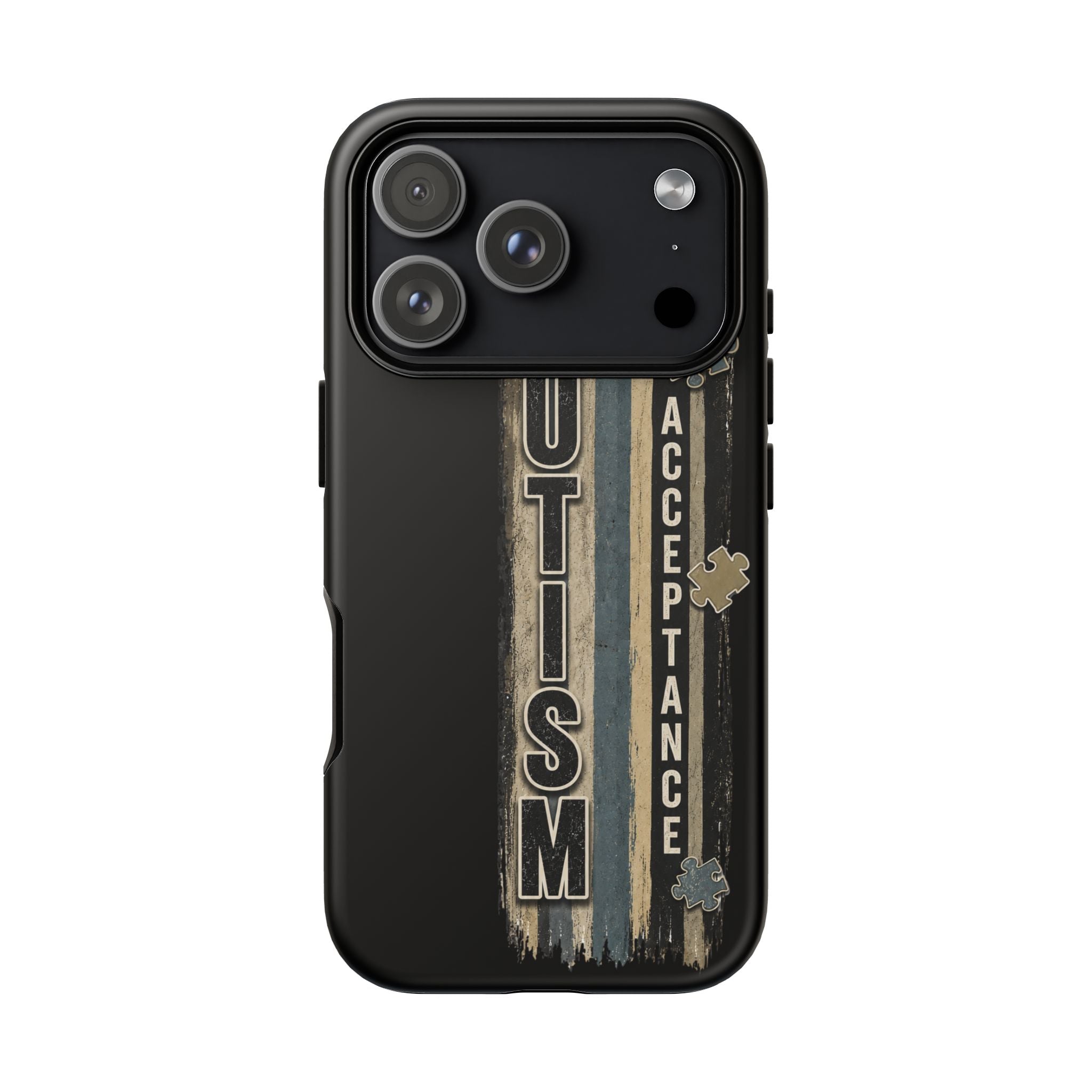 Autism Acceptance Phone Case Puzzle Piece Flag iPhone Samsung Tough Case Autism Awareness Neurodiversity Gift Special Needs Case