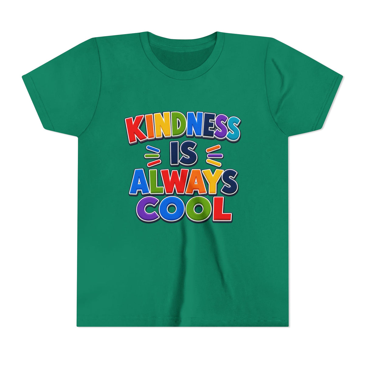 Kindness Is Always Cool Youth Tee | Rainbow Kids Shirt, Positive Message