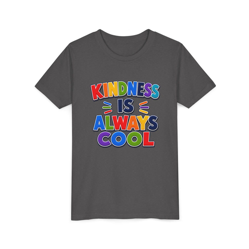 Kindness Is Always Cool youth tee | Rainbow Positive Message Shirt