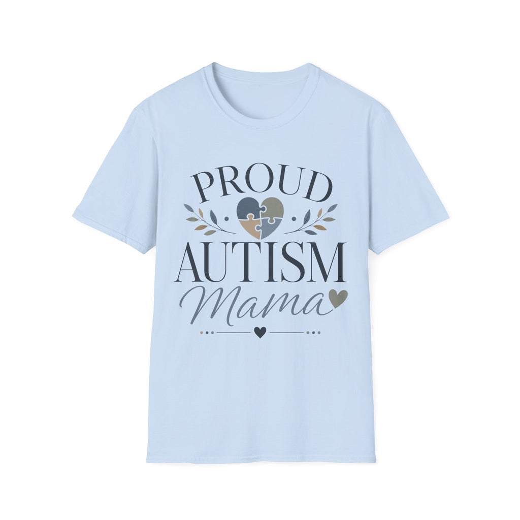Proud Autism Mama T-Shirt | Puzzle Heart Awareness Tee | Special Needs