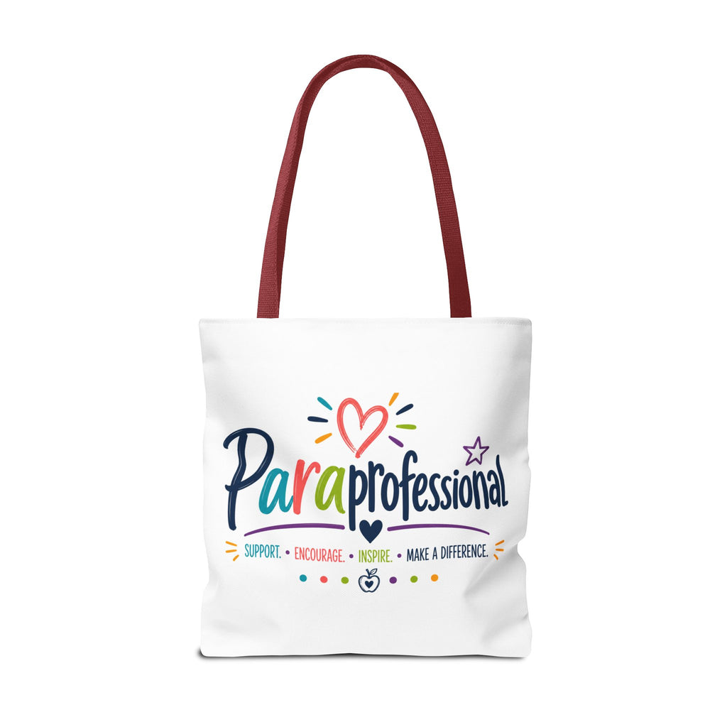 Paraprofessional Heart Logo Tote Bag | School Staff Appreciation
