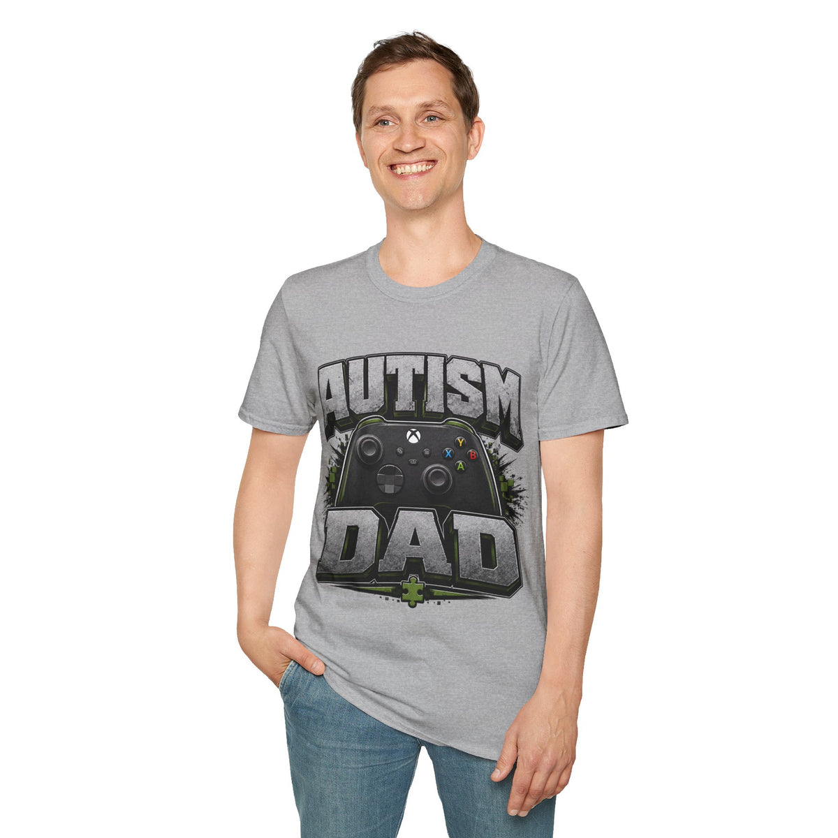 Autism Dad T-Shirt | Video Game Controller Awareness Tee