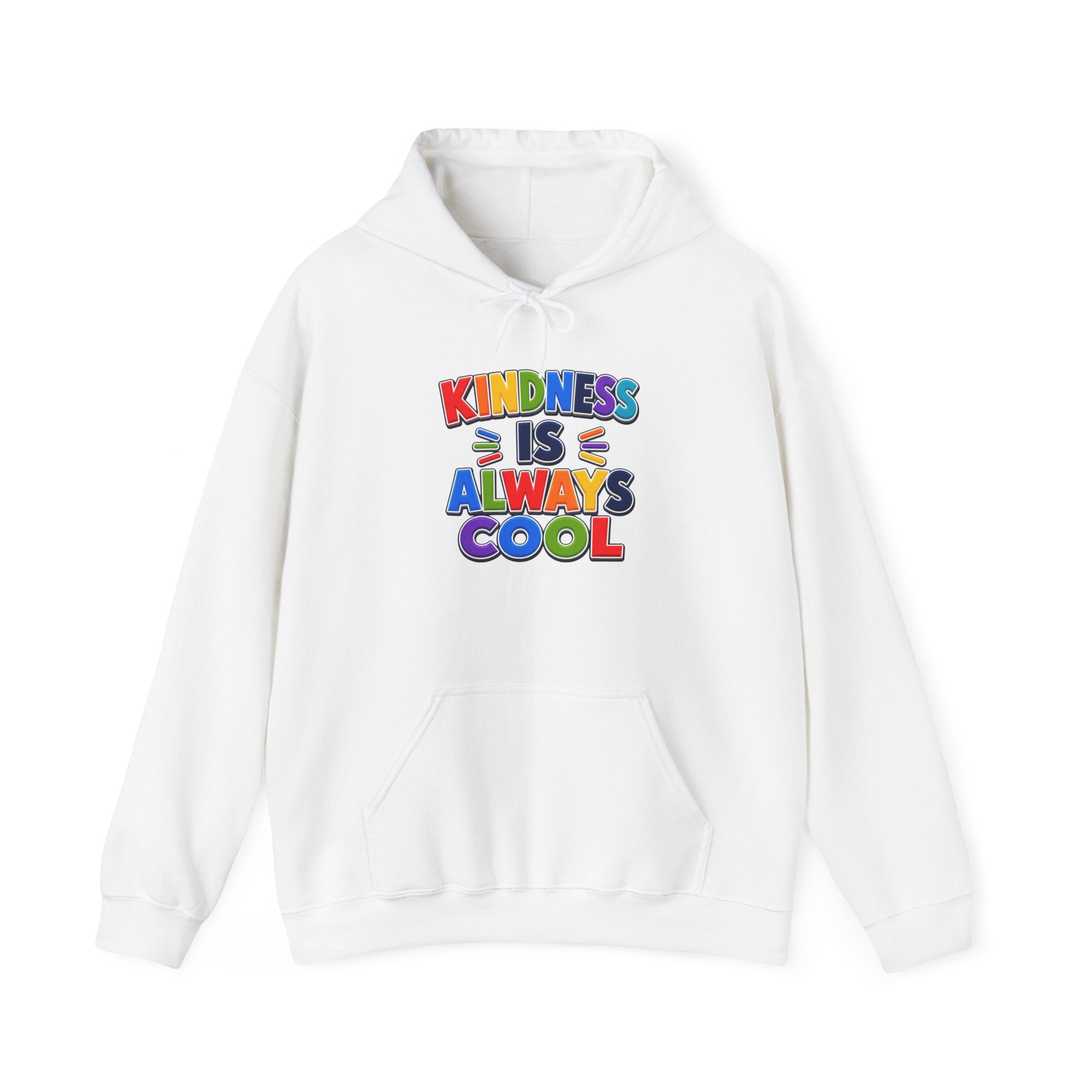 Kindness Is Always Cool hoodie | Rainbow Retro Lettering