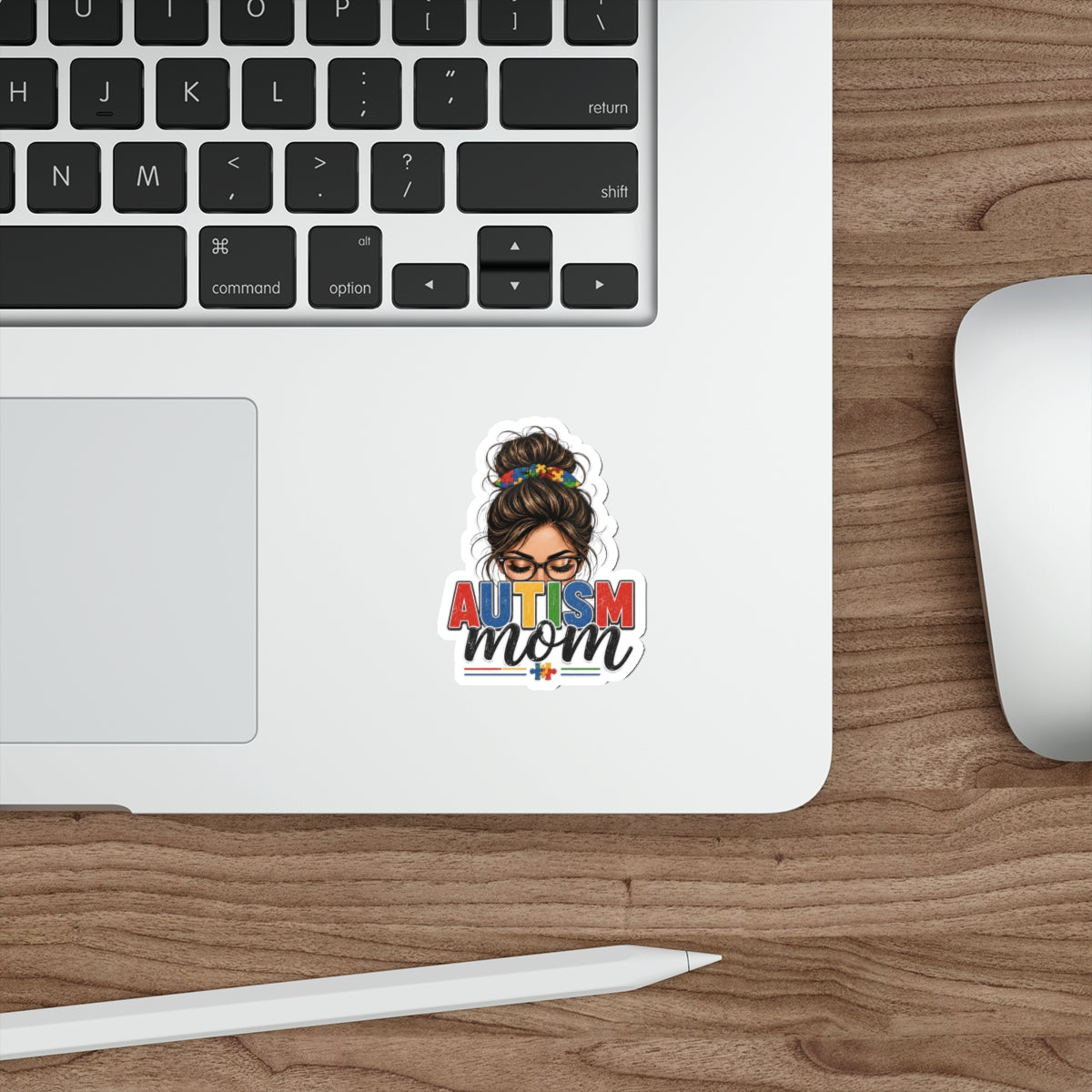 Autism Mom Sticker Autism Acceptance Vinyl Decal Puzzle Ribbon Waterproof Die Cut Sticker Laptop Water Bottle Mom Gift