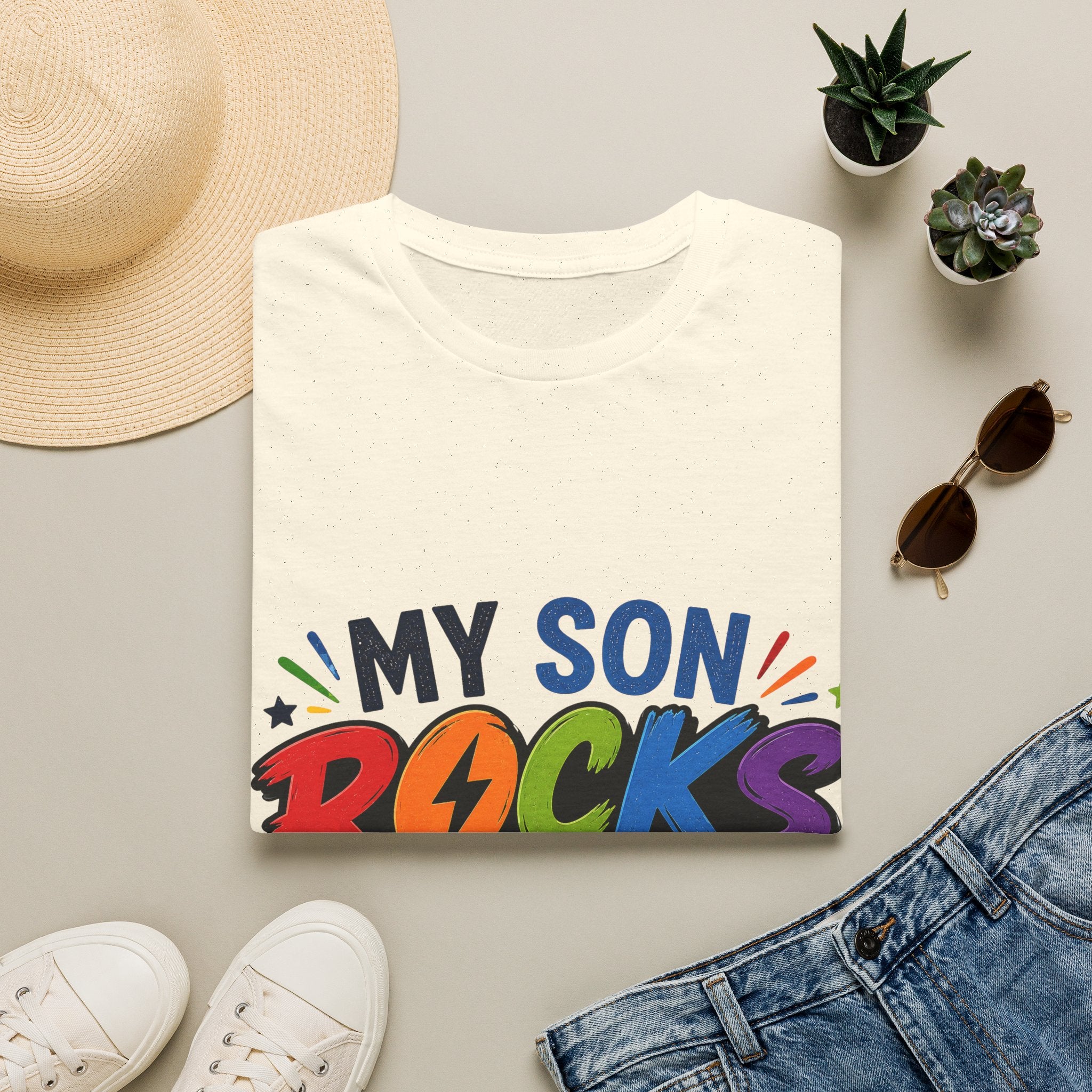 My Son Rocks the Spectrum Shirt, Autism Mom Shirt, Proud Autism Parent Tee, Autism Acceptance T-Shirt, Special Needs Mom Apparel