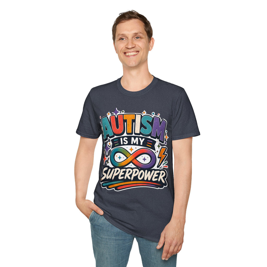 Autism Is My Superpower Shirt Autism Awareness T Shirt Autism Acceptance Tee Infinity Heart Puzzle Design Neurodiversity Gift Unisex