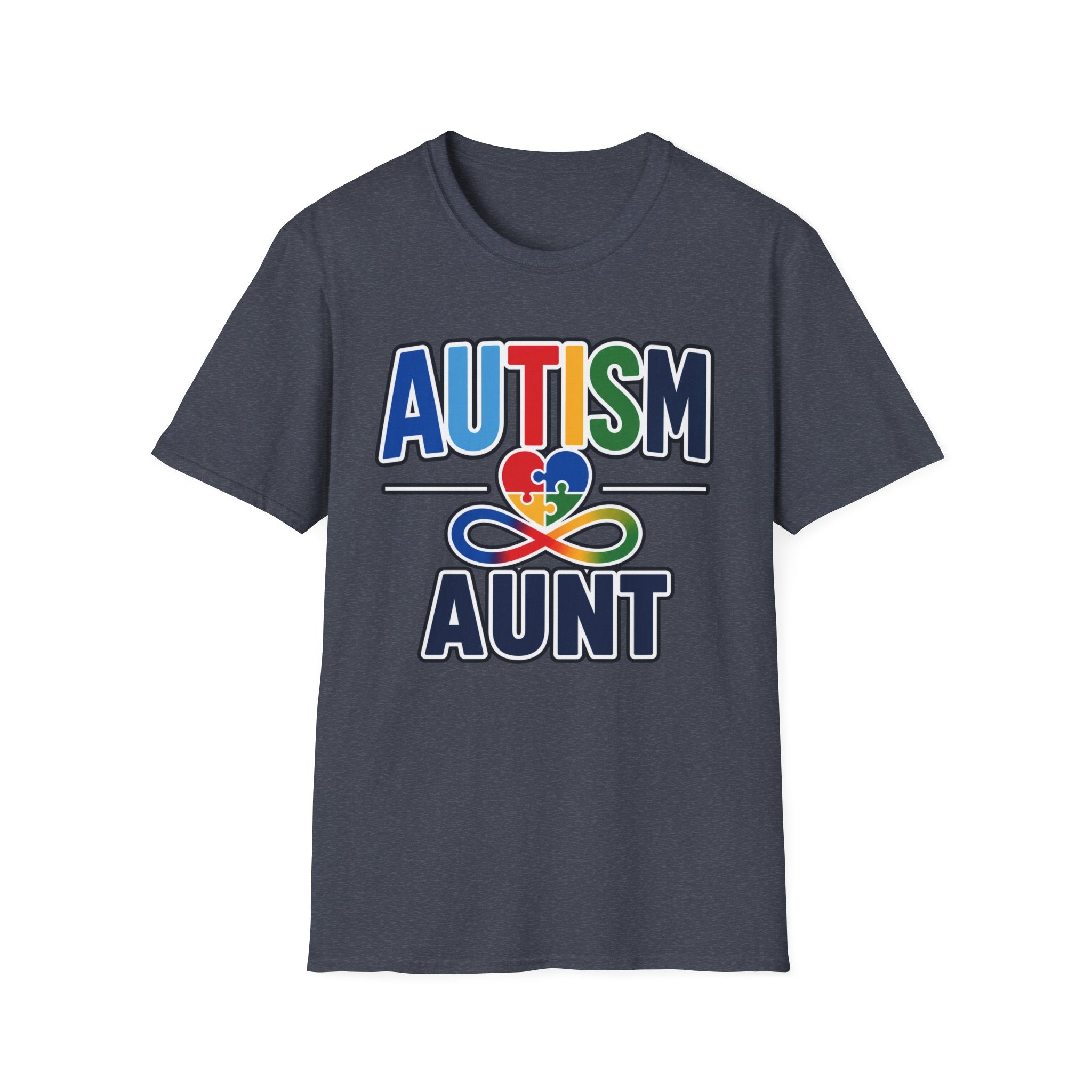 Autism Aunt T-Shirt | Puzzle Heart Infinity Logo