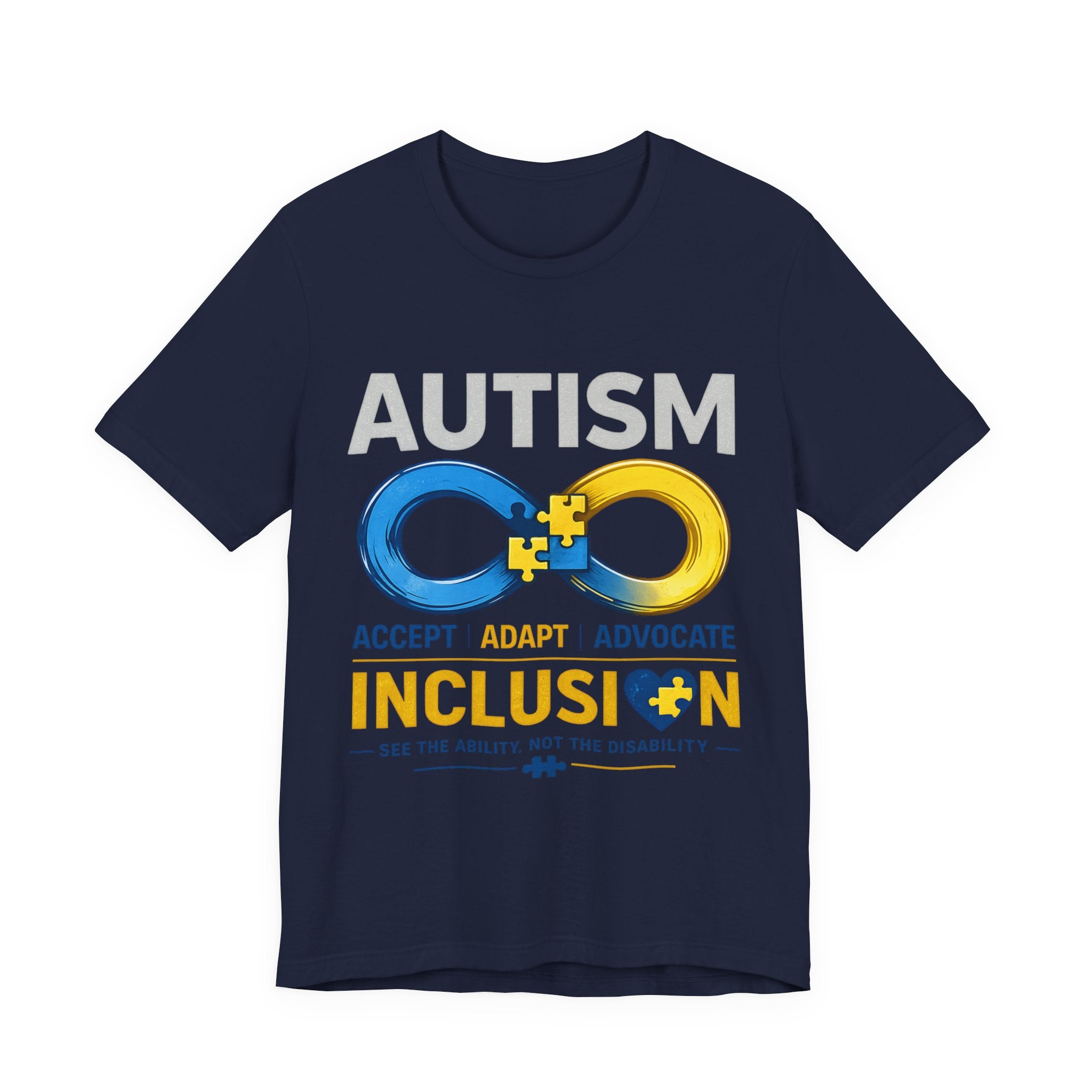 Autism Inclusion Shirt | Infinity Symbol T-Shirt | Accept Adapt Advocate Tee | Neurodiversity Awareness Gift | Kindness & Acceptance Apparel