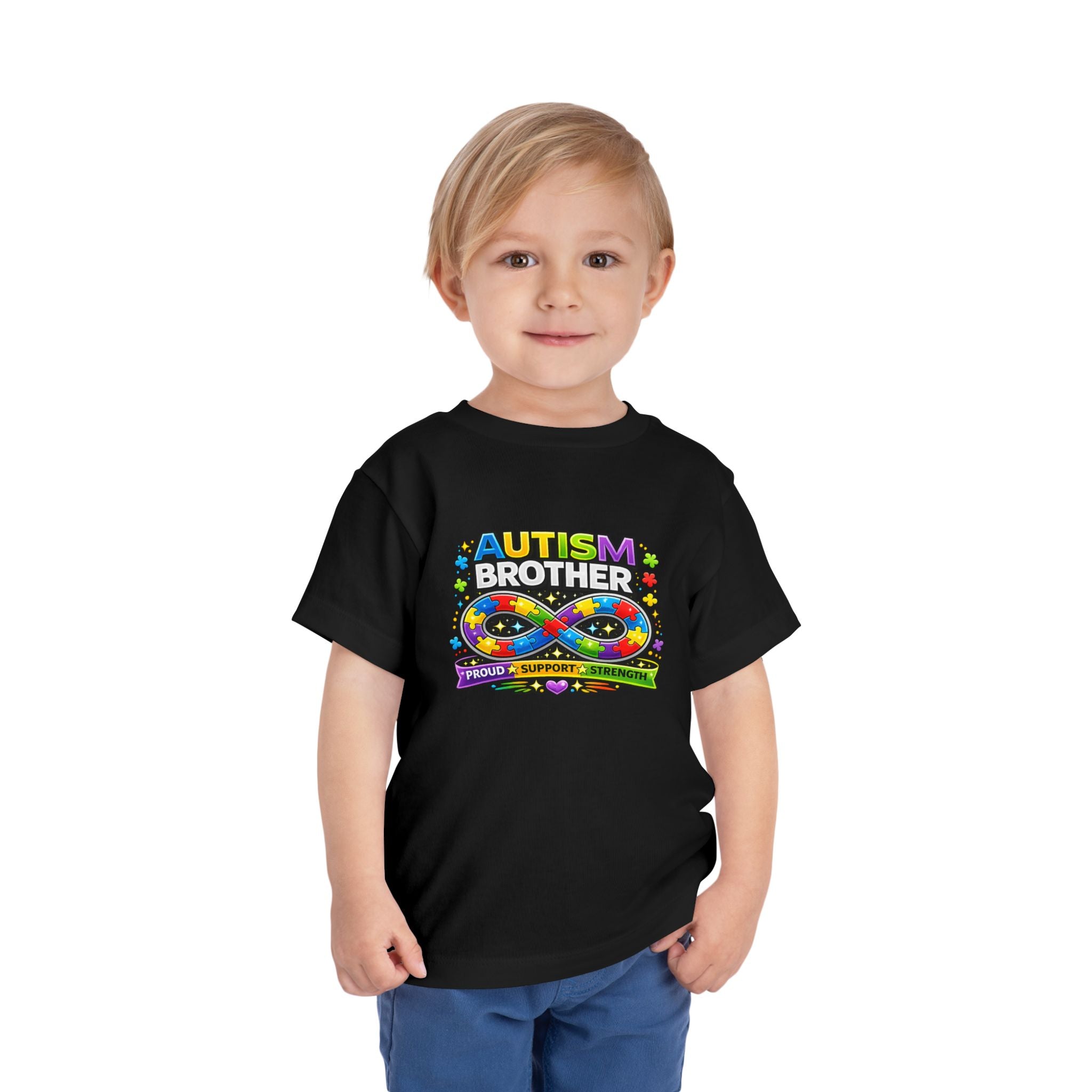 Autism Brother Toddler Tee | Puzzle Ribbon Support