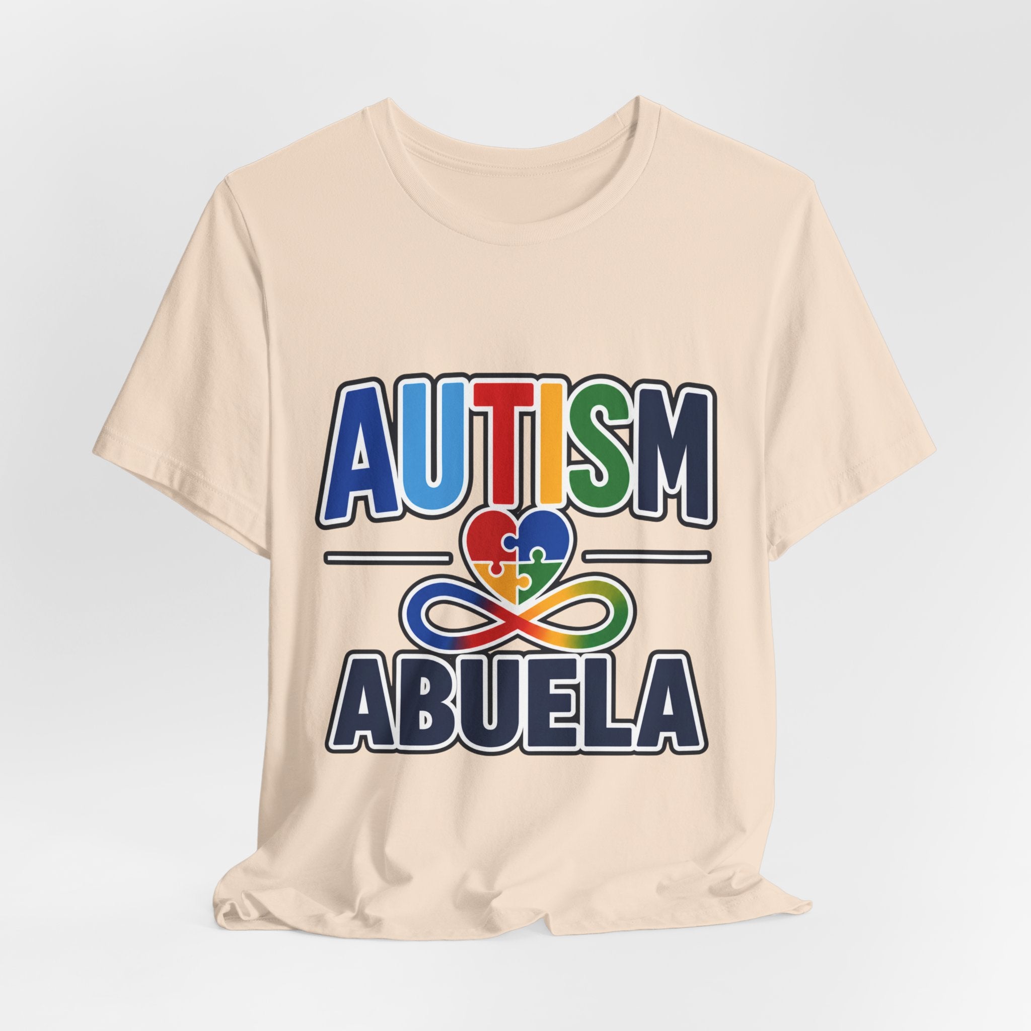 Autism Abuela Shirt | Spanish Autism Grandma T-Shirt | Puzzle Heart Infinity Design | Autism Awareness & Acceptance Gift