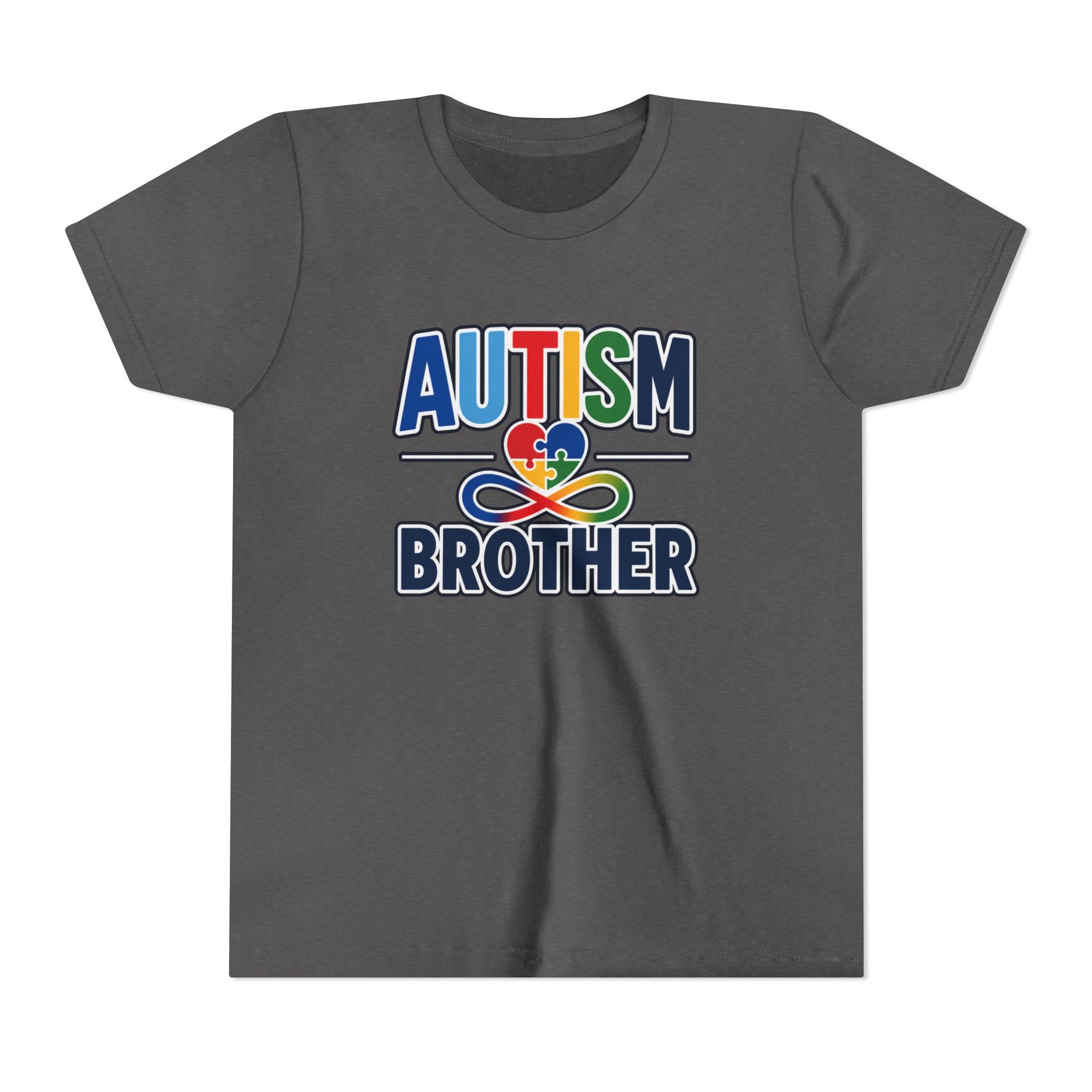 Autism Brother Youth Tee | Puzzle Heart Infinity Awareness Shirt