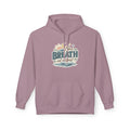 One Breath at a Time Hoodie | Ocean Waves Sun Illustration