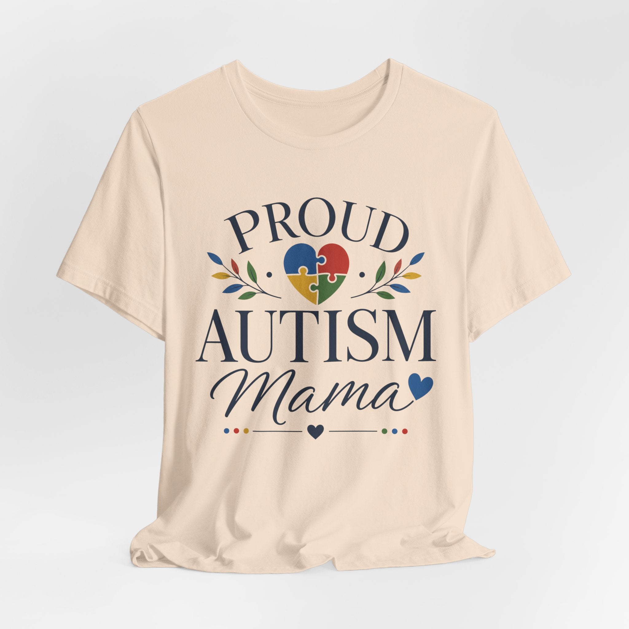 Proud Autism Mama T-Shirt | Puzzle Heart Mom Tee