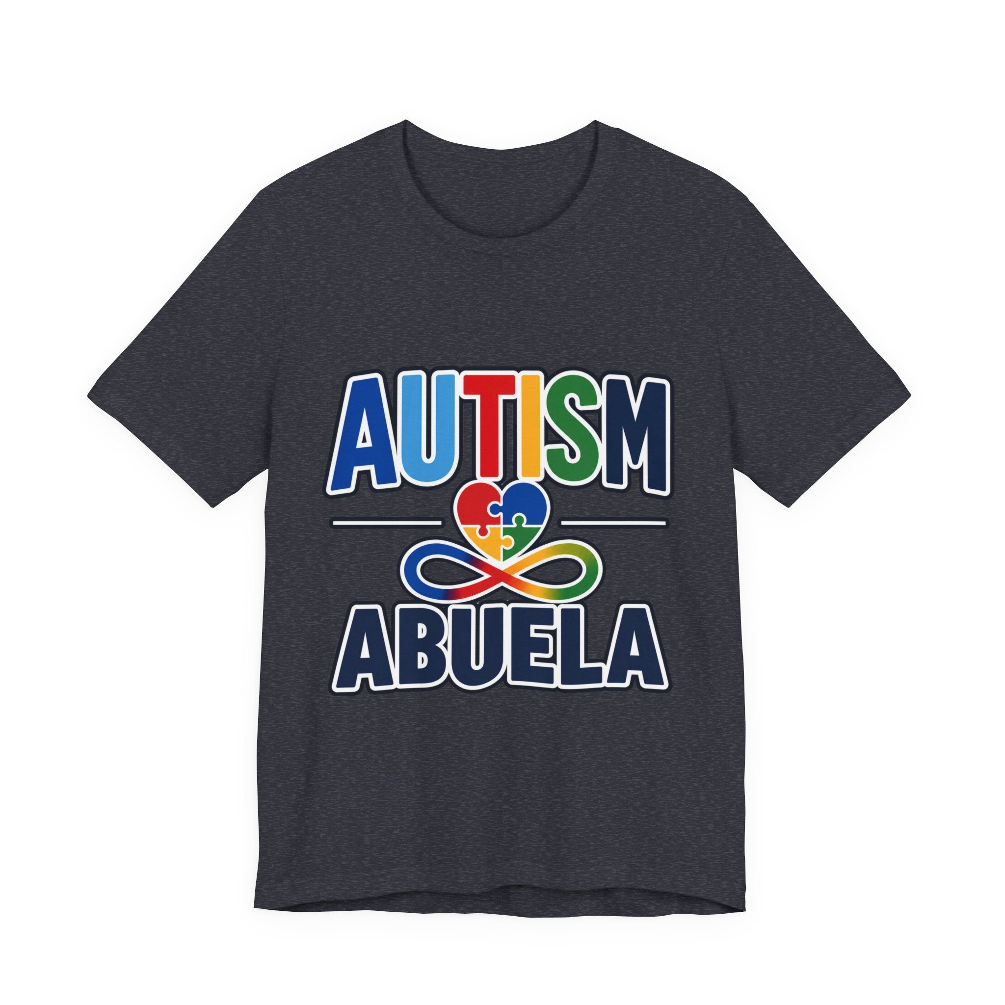 Autism Abuela Shirt | Spanish Autism Grandma T-Shirt | Puzzle Heart Infinity Design | Autism Awareness & Acceptance Gift