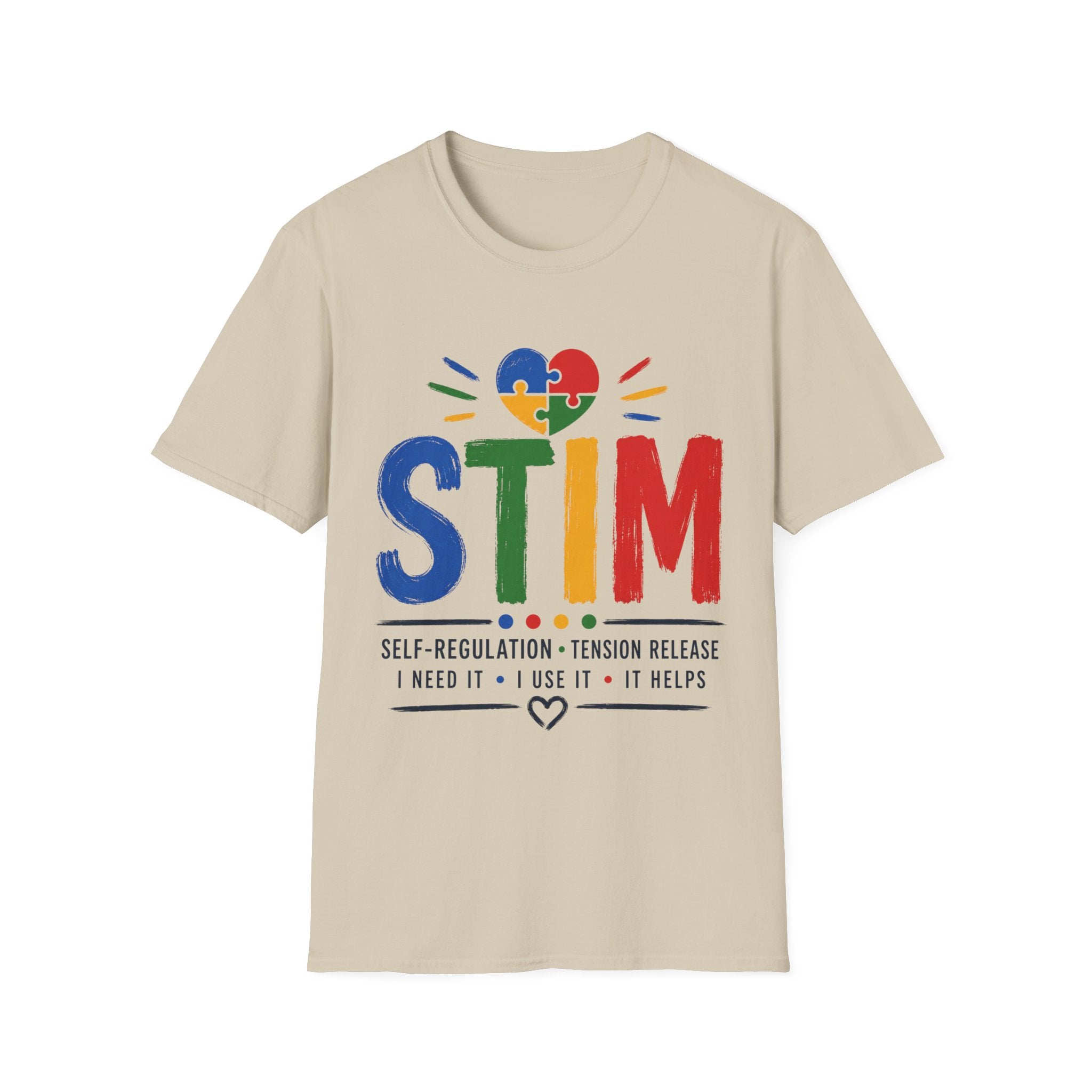 Autism Sensory Shirt | STIM Puzzle Heart Autism Awareness Shirt, Sensory Regulation Support Gift