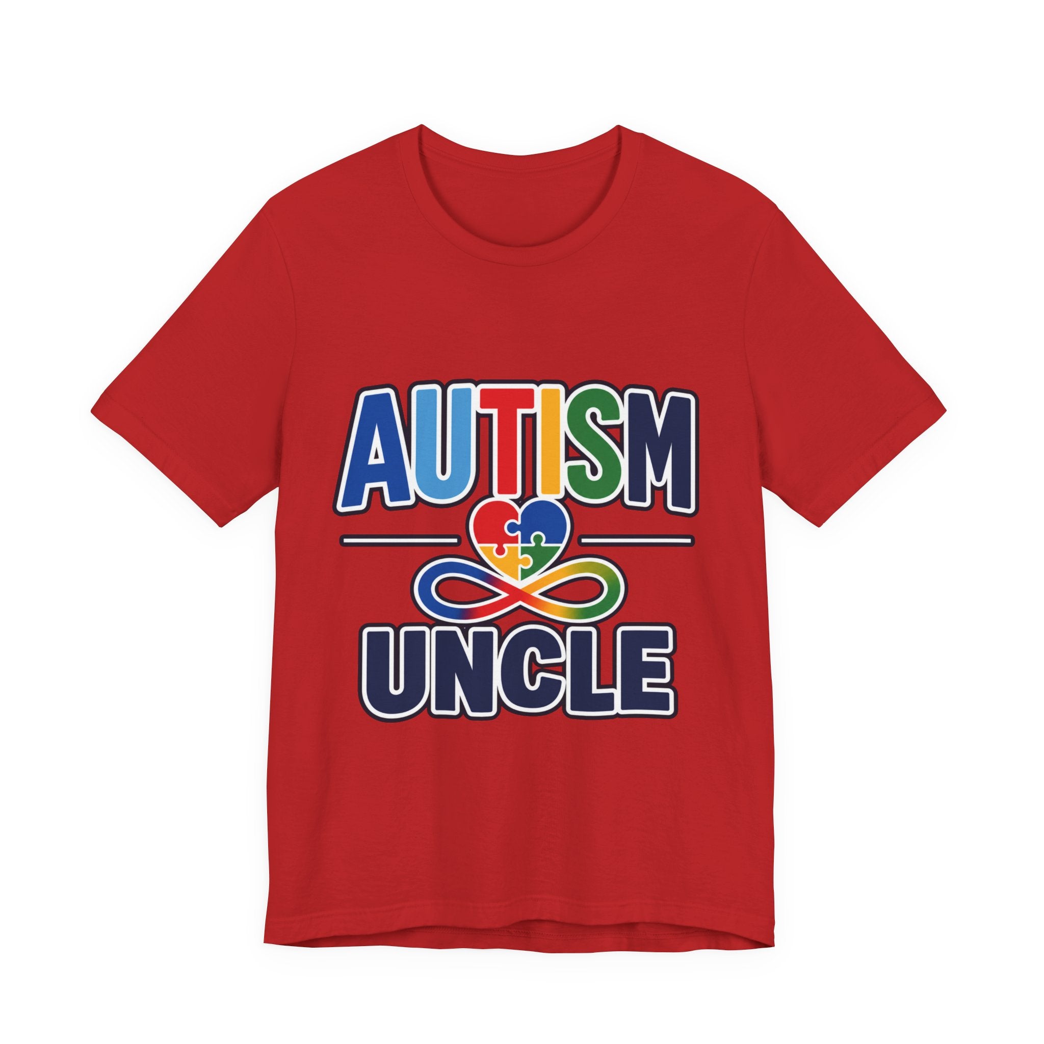 Autism Uncle Shirt | Proud Autism Uncle T-Shirt | Colorful Puzzle Ribbon Infinity Design | Autism Awareness & Acceptance Gift | Special Needs Family Apparel