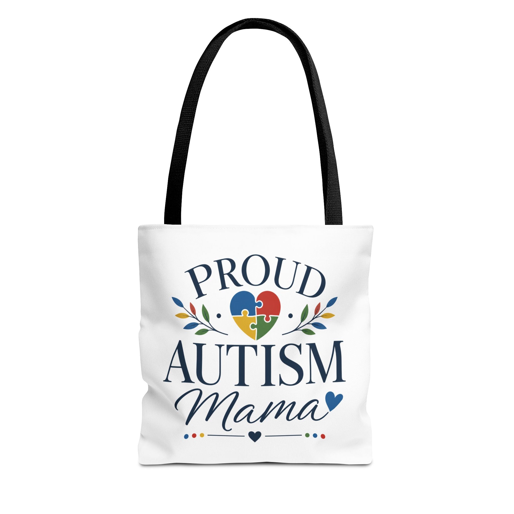 Proud Autism Mama Tote Bag | Puzzle Heart Support Awareness