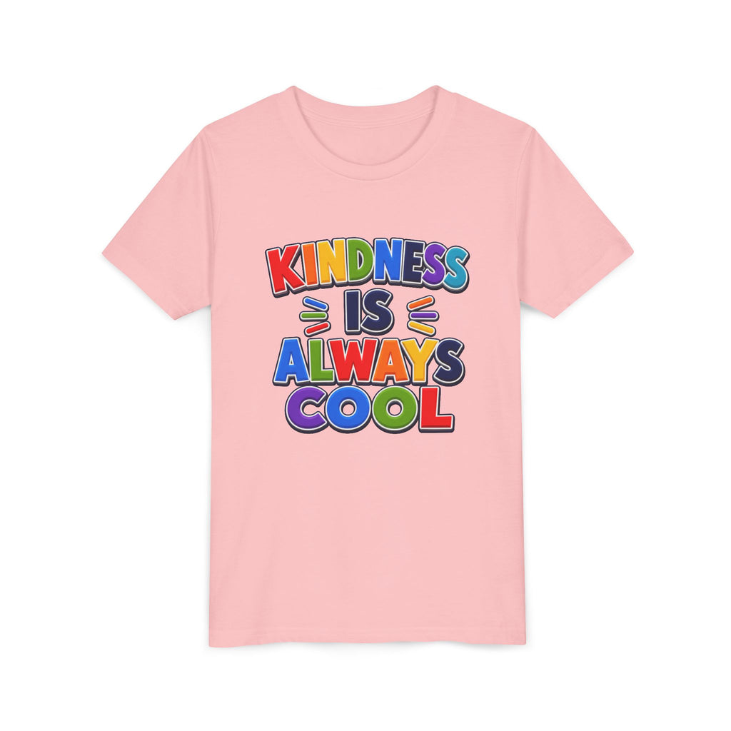 Kindness Is Always Cool youth tee | Rainbow Positive Message Shirt