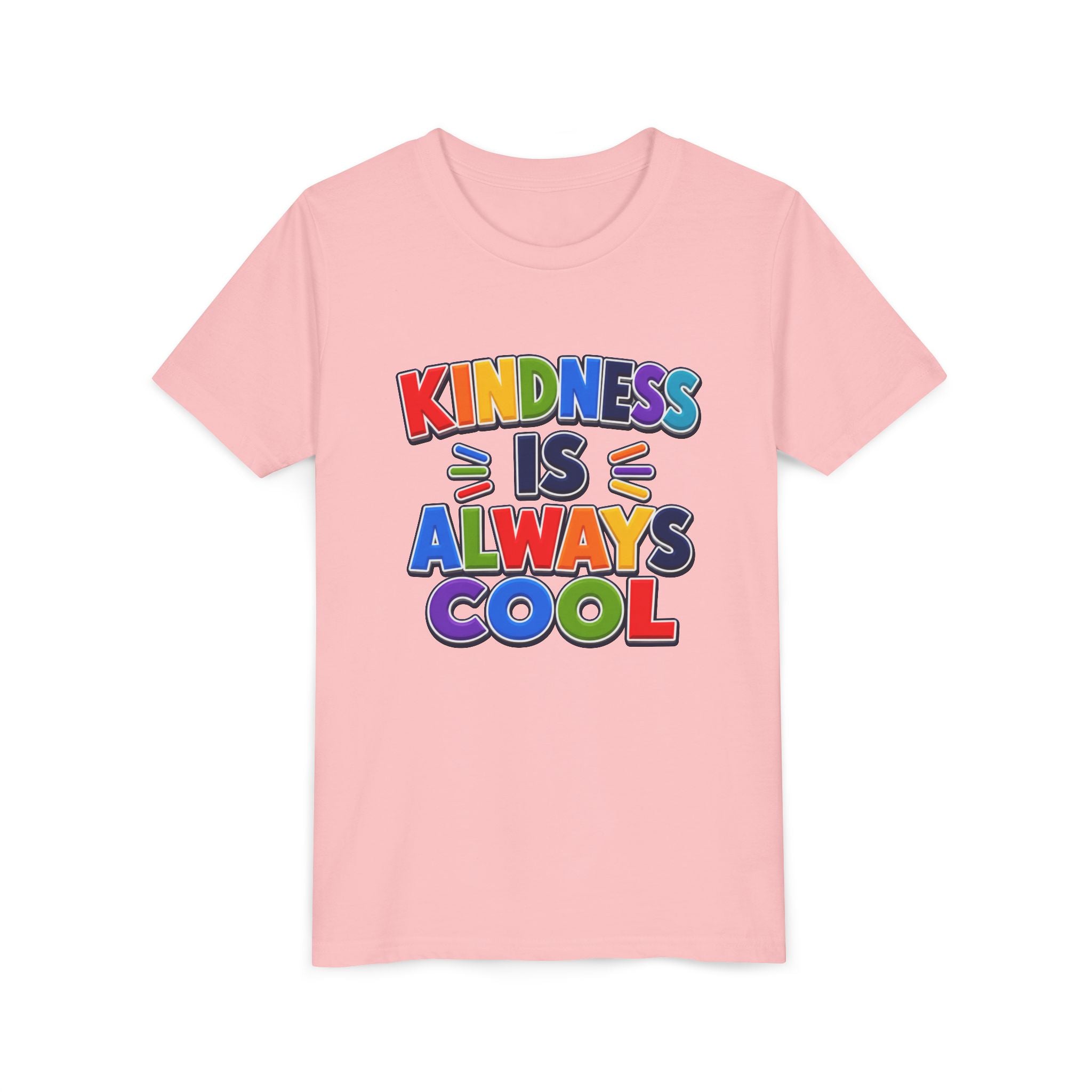 Kindness Is Always Cool youth tee | Rainbow Positive Message Shirt