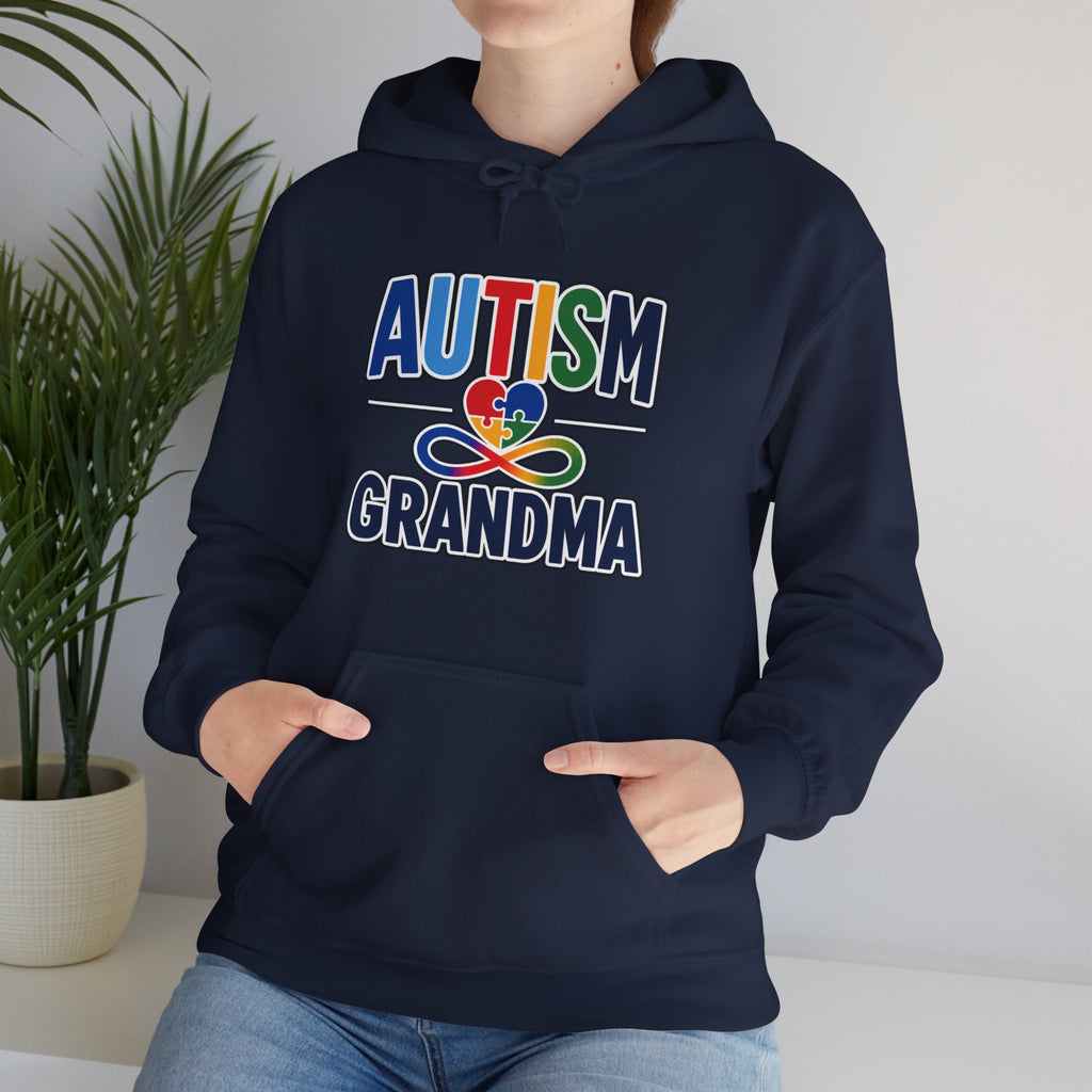 Autism Grandma Hoodie | Puzzle Heart Infinity Sweatshirt | Proud Autism Grandma Gift | Autism Awareness & Acceptance Hoodie
