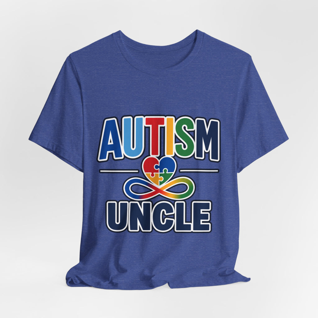 Autism Uncle Shirt | Proud Autism Uncle T-Shirt | Colorful Puzzle Ribbon Infinity Design | Autism Awareness & Acceptance Gift | Special Needs Family Apparel