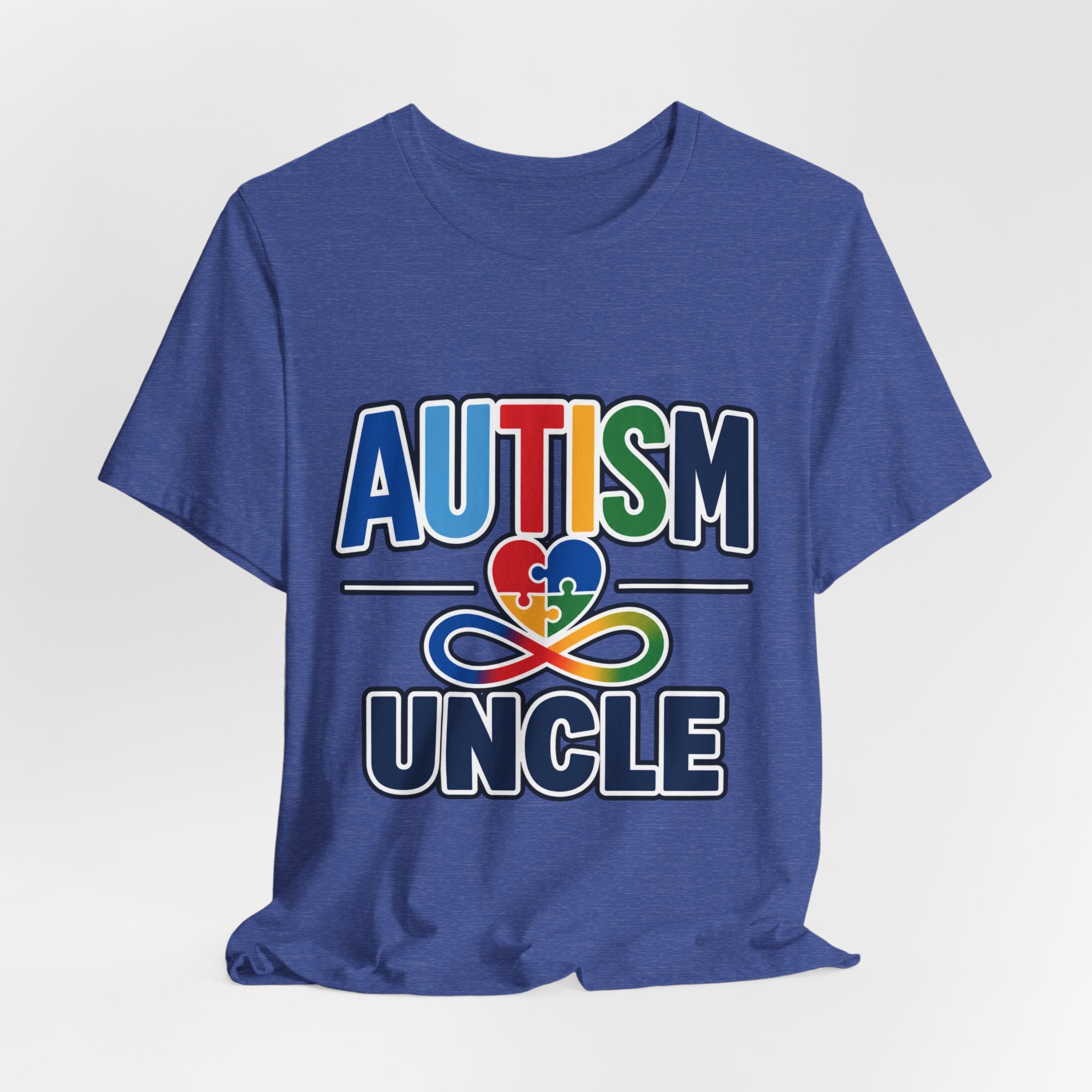 Autism Uncle Shirt | Proud Autism Uncle T-Shirt | Colorful Puzzle Ribbon Infinity Design | Autism Awareness & Acceptance Gift | Special Needs Family Apparel