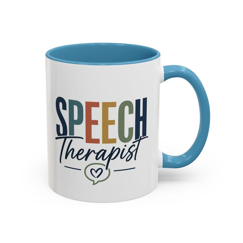 Speech Therapist Coffee Mug | Colorful Lettering Accent Mug