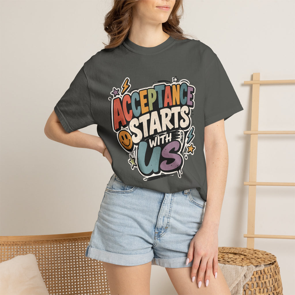 Autism Acceptance Shirt | Puzzle Heart Autism Awareness Shirt, Neurodiversity Inclusion Advocate Gift