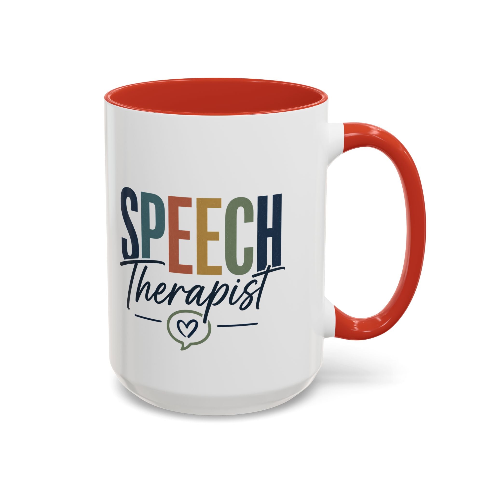 Speech Therapist Coffee Mug | Colorful Lettering Accent Mug