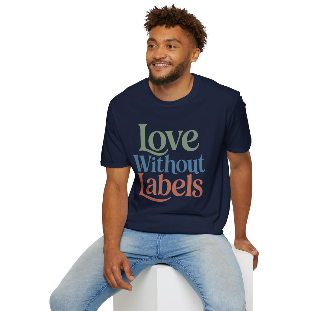 Love Without Labels T-Shirt, Inclusive Typography Tee, Autism Acceptance Shirt, Disability Inclusion Gift, Special Education Teacher Tee