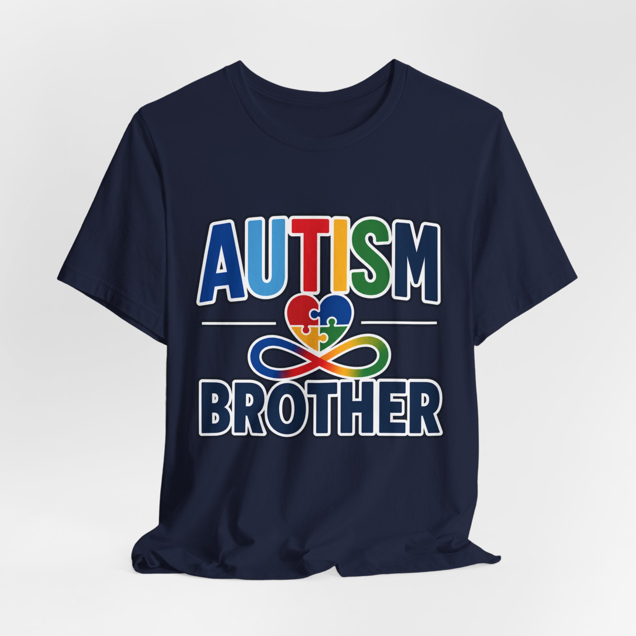 Autism Brother Shirt | Puzzle Heart Infinity T-Shirt | Proud Autism Sibling Tee | Autism Awareness & Acceptance Gift for Brother