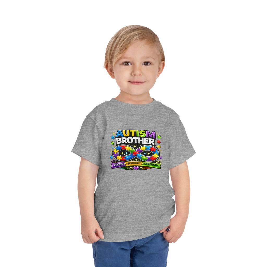 Autism Brother Toddler Tee | Puzzle Ribbon Support