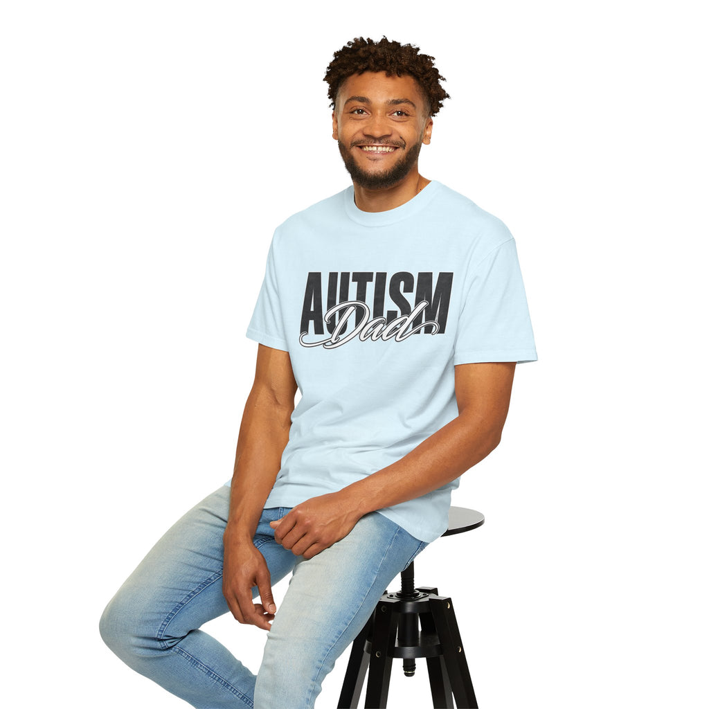Autism Dad Shirt Autism Dad T Shirt Proud Autism Father Rainbow Block Letter Tee Autism Awareness Autism Acceptance Gift for Dad