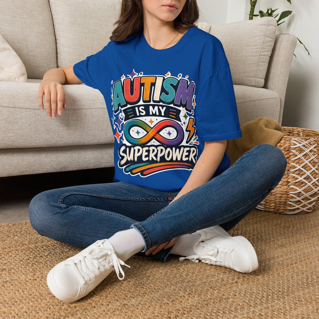 Autism Is My Superpower Shirt Autism Awareness T Shirt Autism Acceptance Tee Infinity Heart Puzzle Design Neurodiversity Gift Unisex