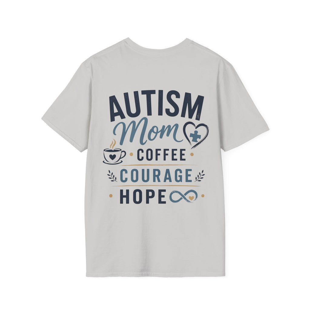 Autism Mom Shirt | Coffee Courage Hope Tee | Autism Mama T-Shirt | Special Needs Mom Gift | Autism Awareness Apparel | Neurodiversity