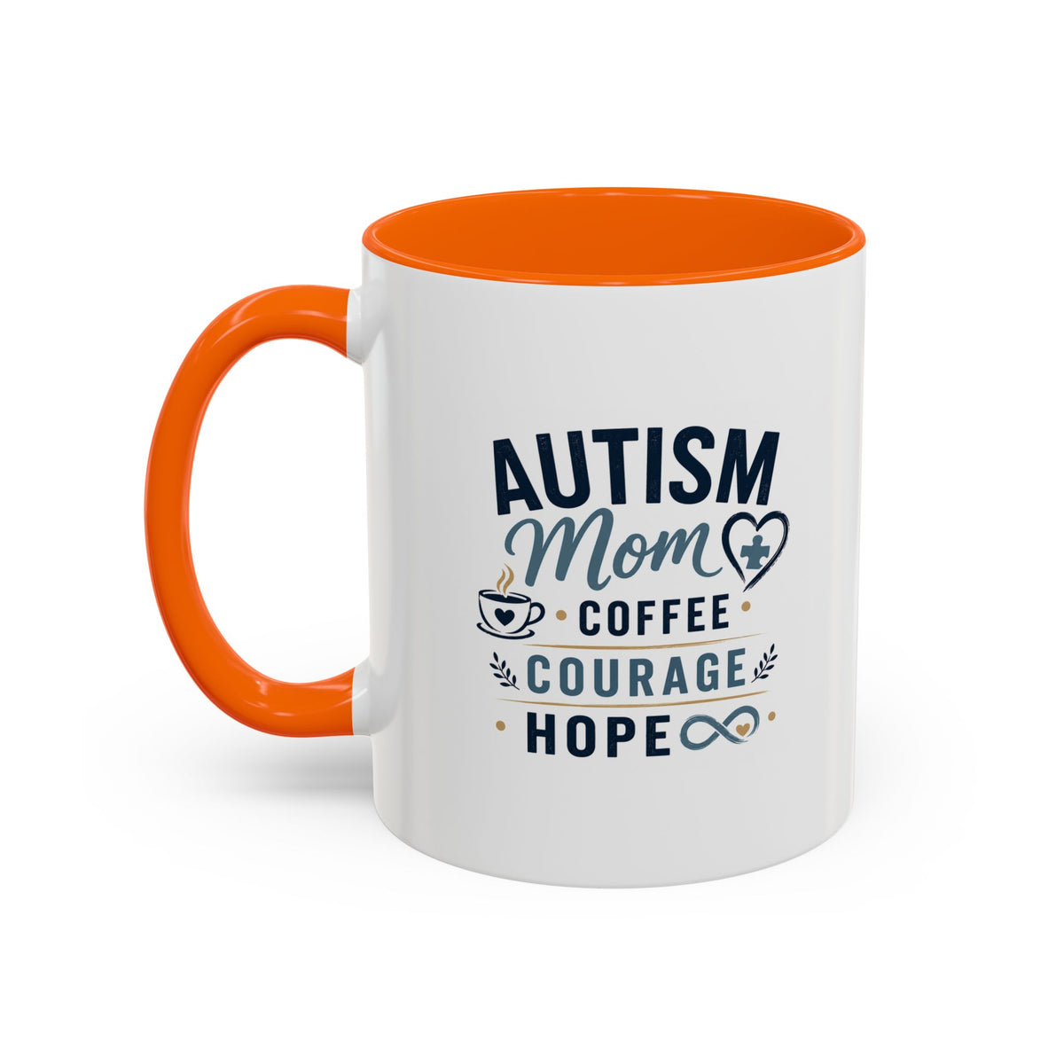 Autism Mom Coffee Mug | Accent Ceramic Mug 11oz  15oz | Puzzle Heart Infinity Design | Autism Awareness  Acceptance Gift | Special Needs