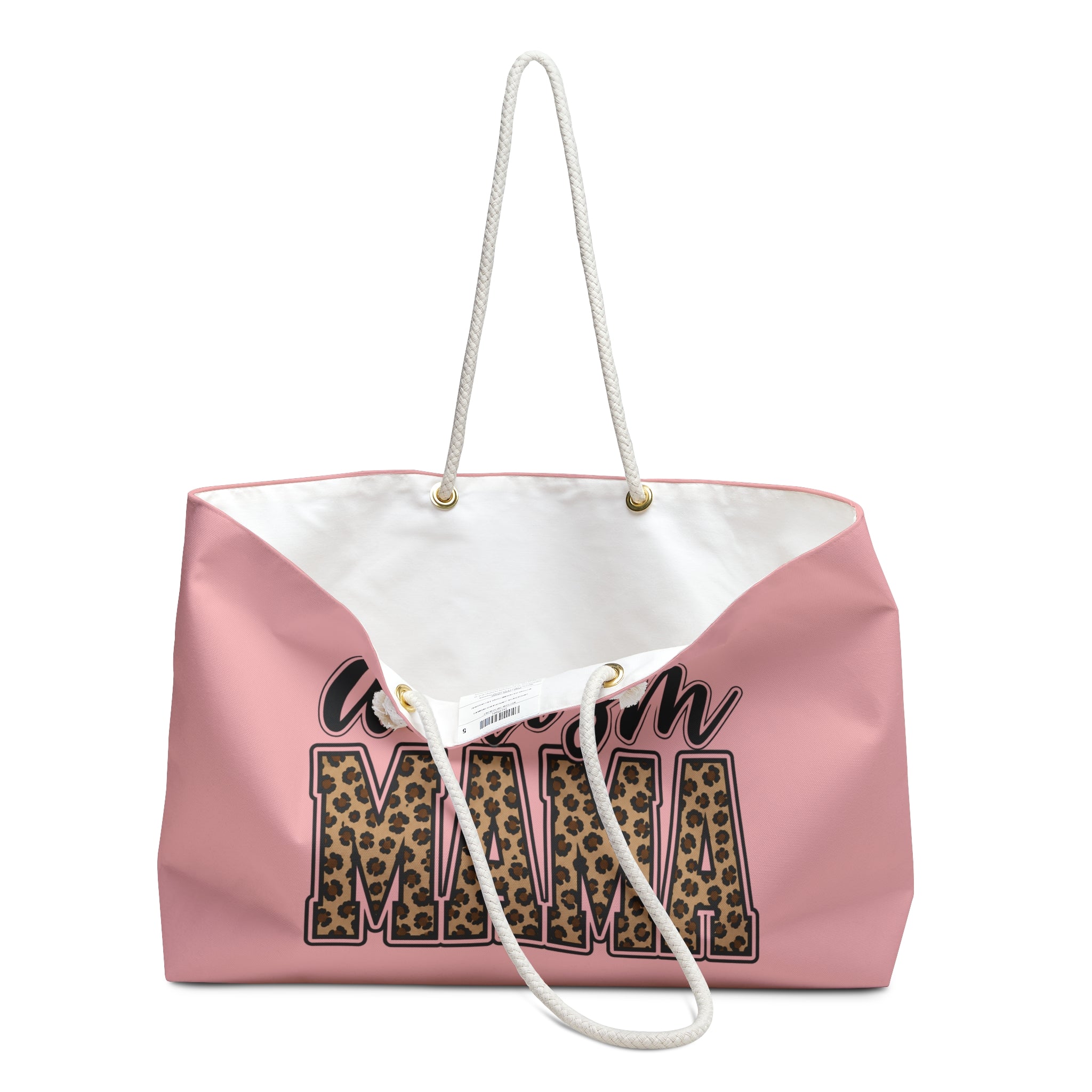 Autism Mama Weekender Bag — Pink Leopard Print Tote for Proud Moms
