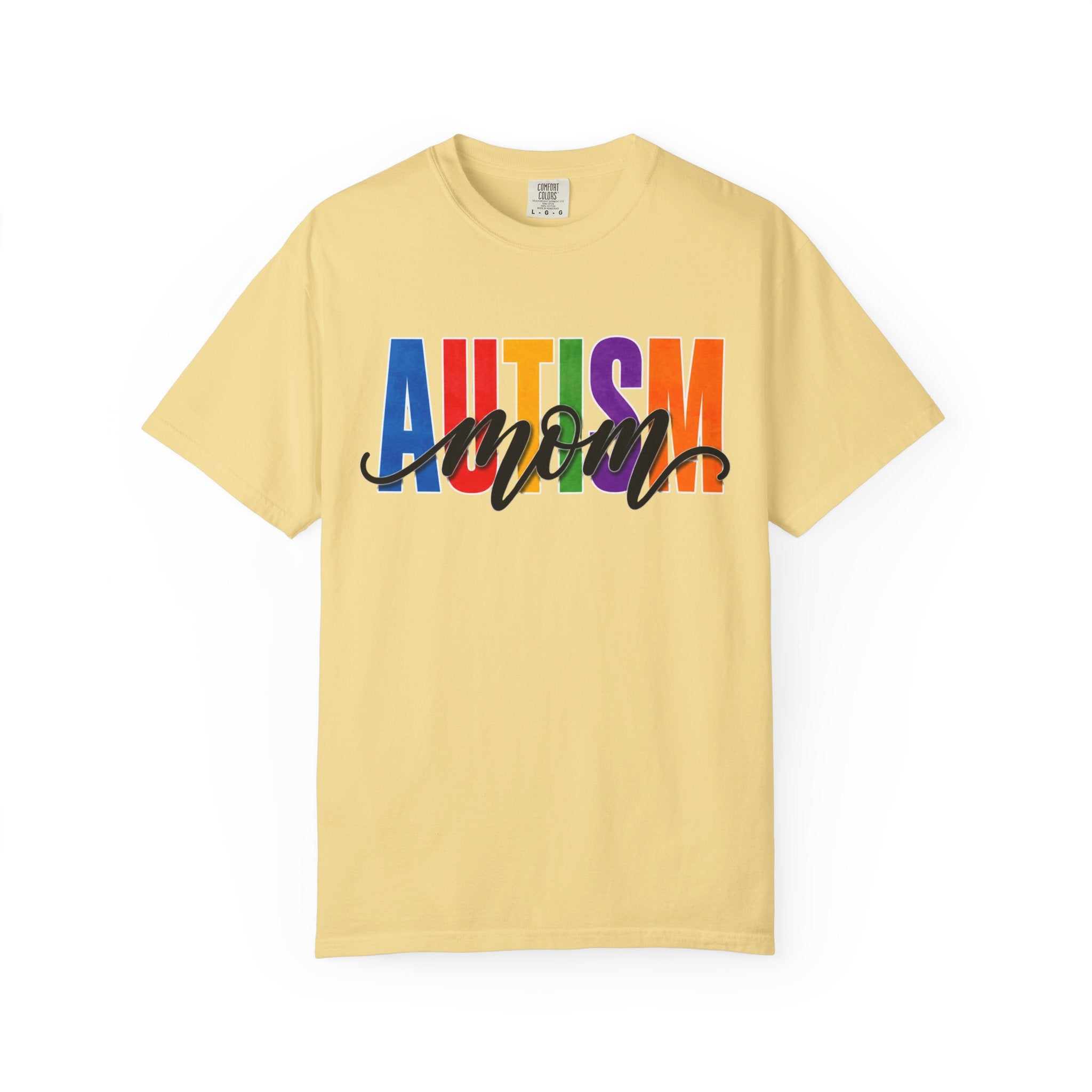 Autism Mom Shirt Autism Mom T Shirt Rainbow Block Letter Tee Script Mom Graphic Autism Awareness Autism Acceptance Gift for Mom